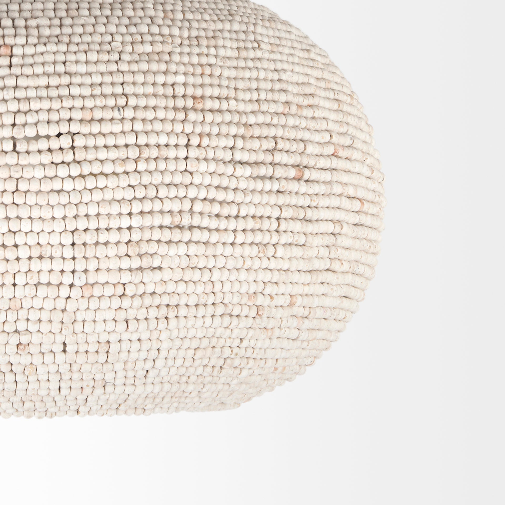 Theta 30.0 L x 30.0 W x 15.0 H White - Washed Beaded Chandelier - Central Designs
