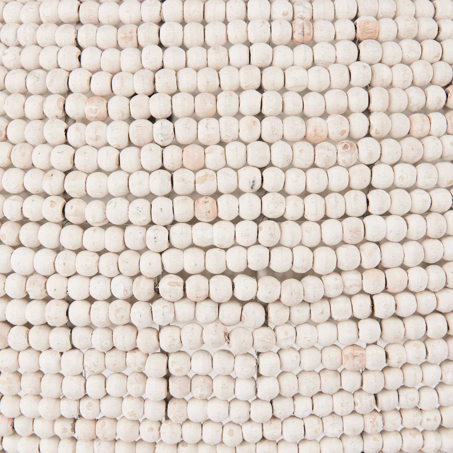 Theta 30.0 L x 30.0 W x 15.0 H White - Washed Beaded Chandelier - Central Designs