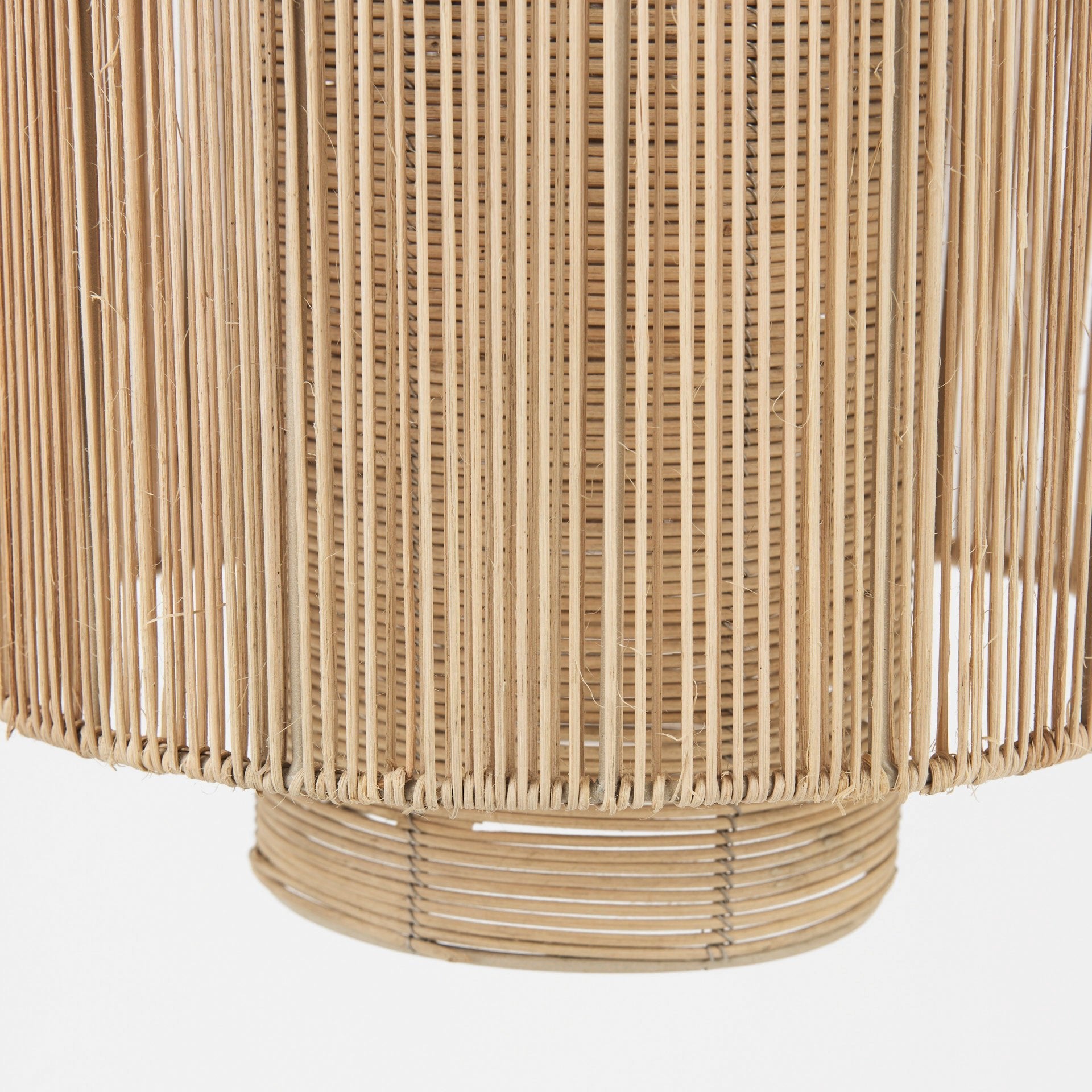 Aviario 14.2 L x 14.2 W x 14.2 H Natural Cane Cylindrical Pendant Light - Central Designs