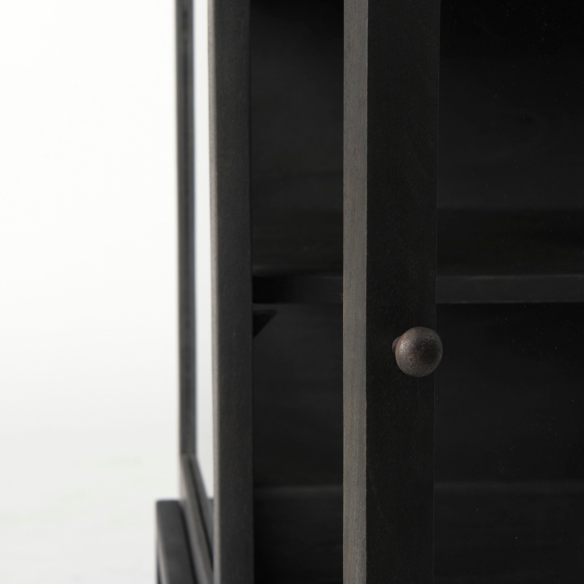 Arelius 20L x 18W x 26H Black - Brown Wood W/ Black Metal Frame End/Side Table - Central Designs