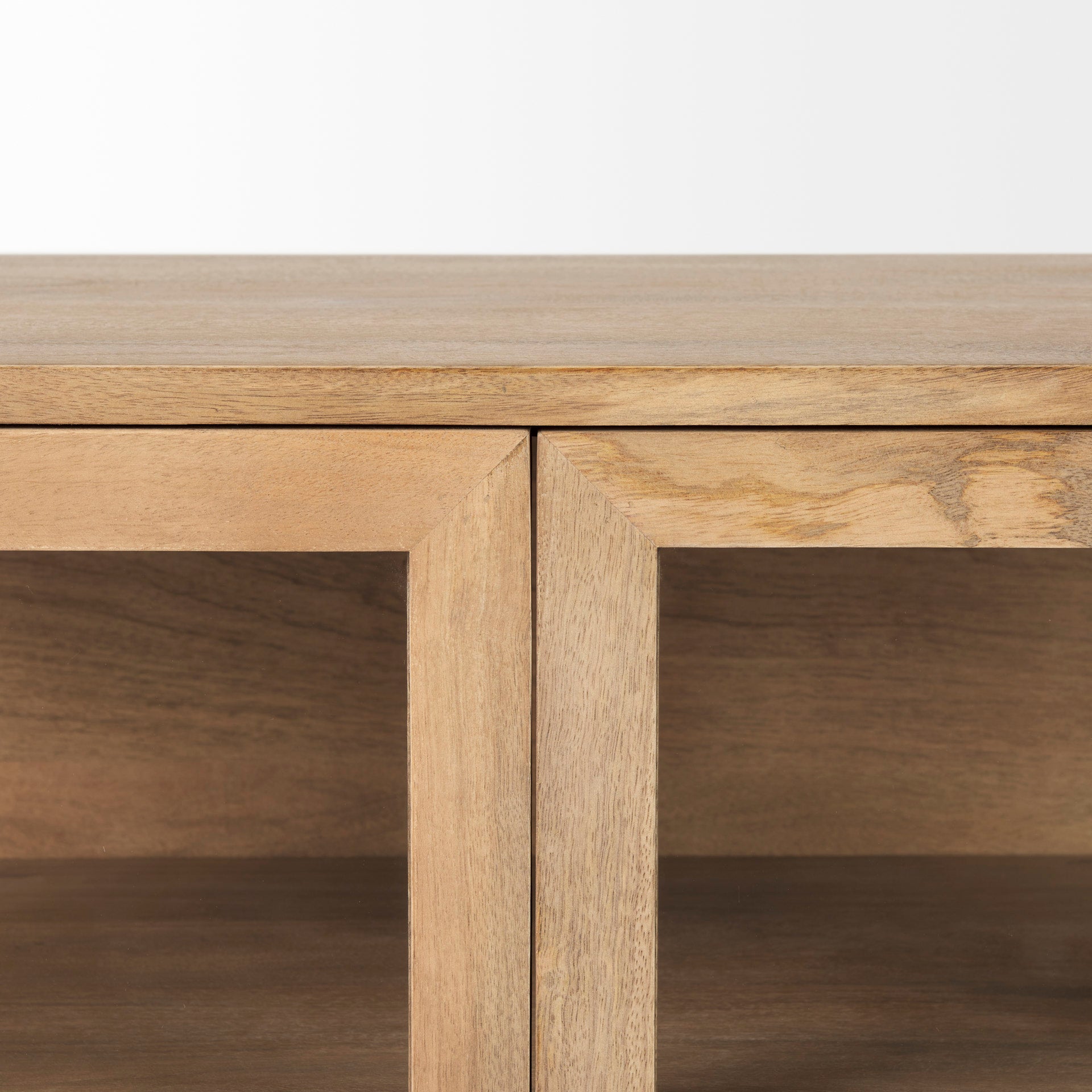 Arelius 36L x 18W x 32H Light Brown Wood, Black Metal Base w/ 2 Glass Doors Accent Cabinet - Central Designs