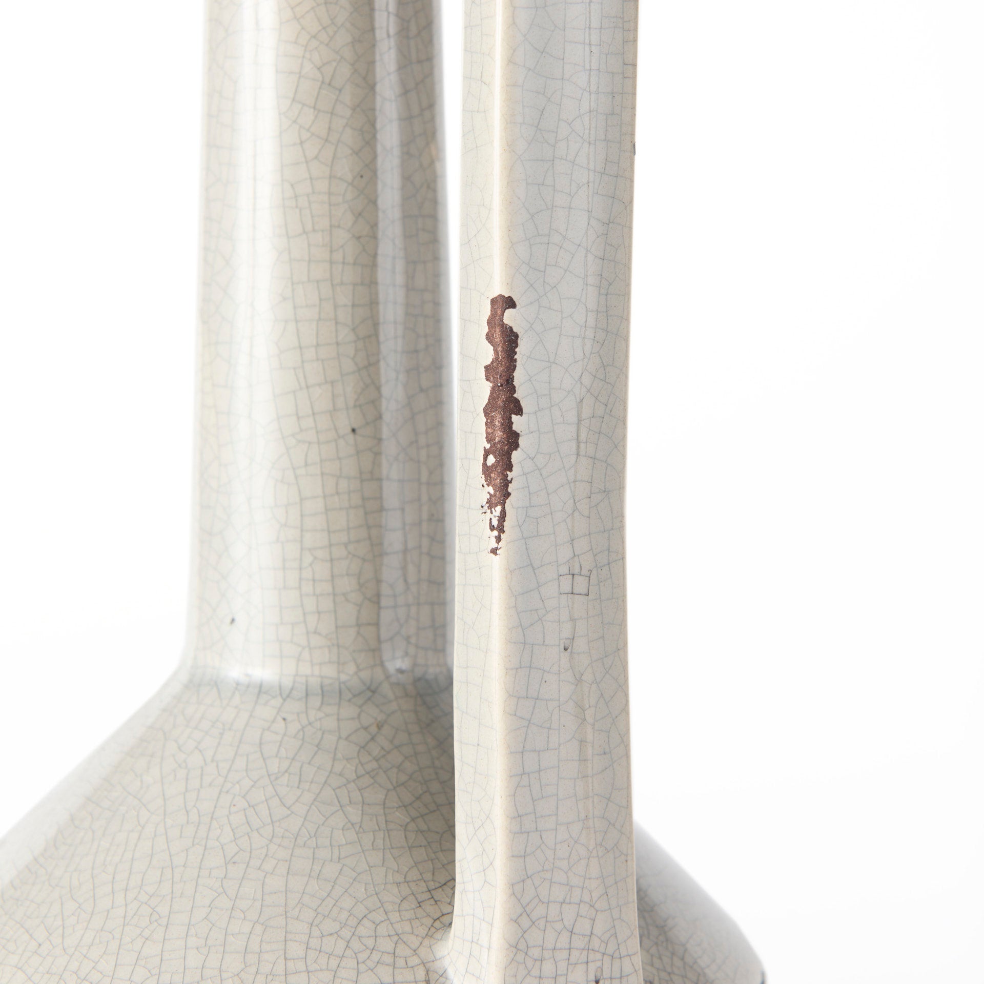 Burton 16.7H Large Two Tone Gray Ceramic Jug Vase - Central Designs