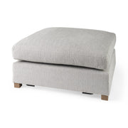 Valence 38.6L x 38.6W x 17.7H Light Gray Full Size Ottoman Sectional Piece - Central Designs