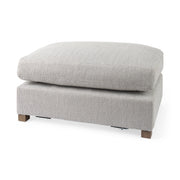 Valence 38.6L x 26.0W x 17.7H Light Gray 2/3 Ottoman Sectional Piece - Central Designs