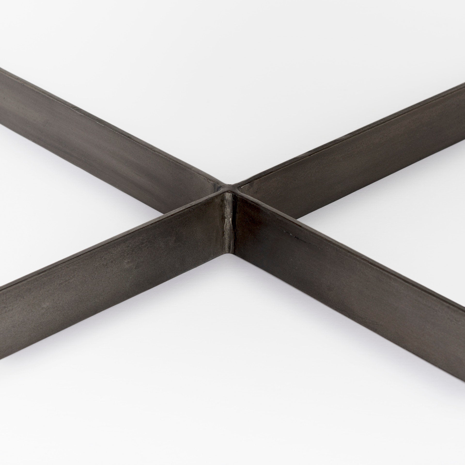 Faye 34L x 34W x 17H Medium Brown Wood W/Antique Nickel Metal Base Square Coffee Table - Central Designs