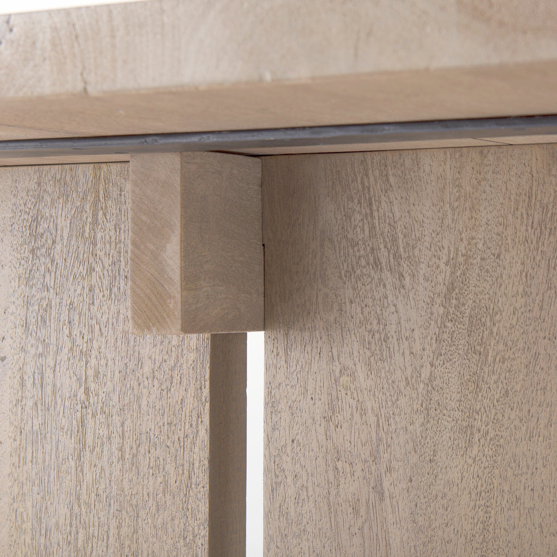 Aida 84L Light Gray Wood Dining Table