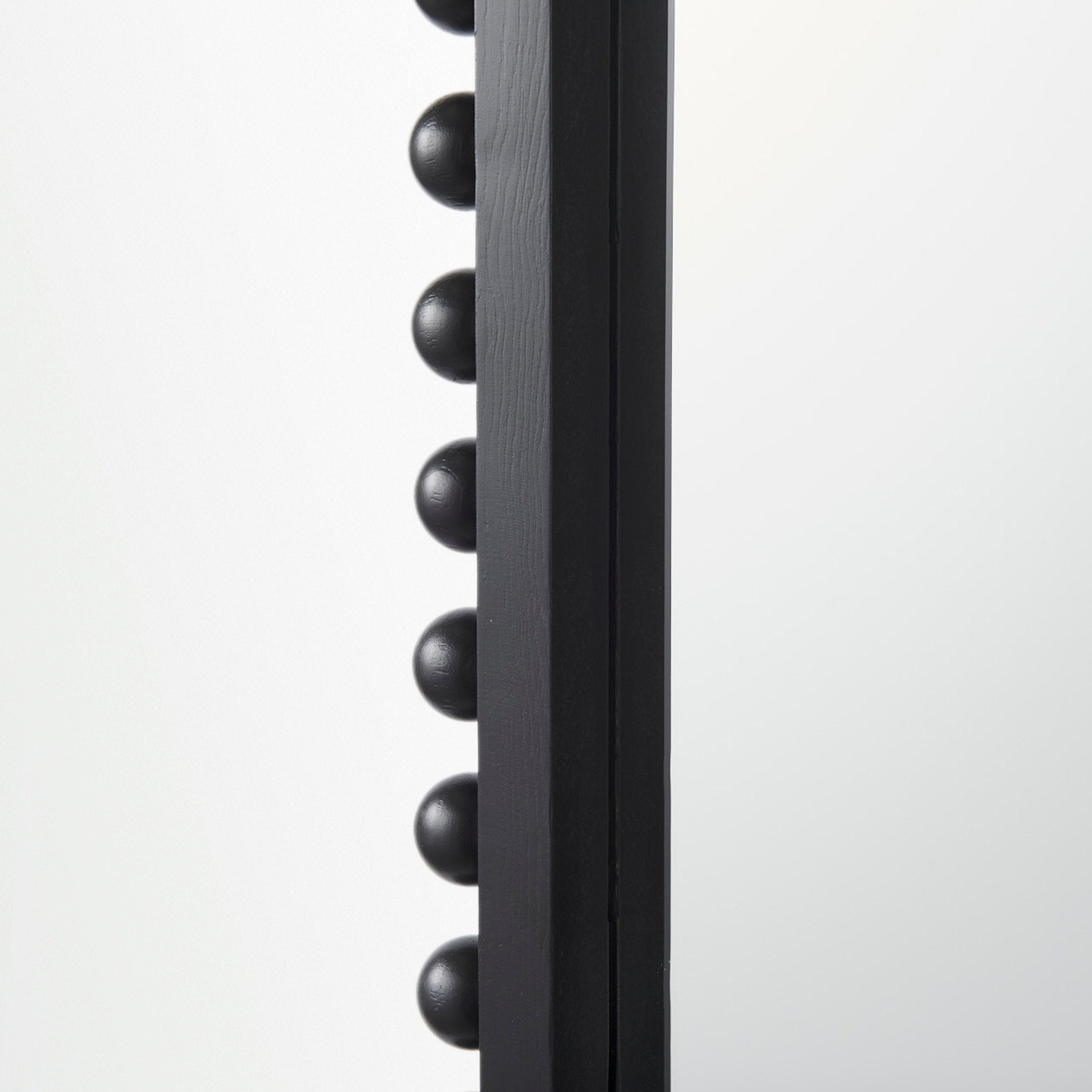 Leeds 23L x 35H Black Wood Arch Frame Mirror - Central Designs