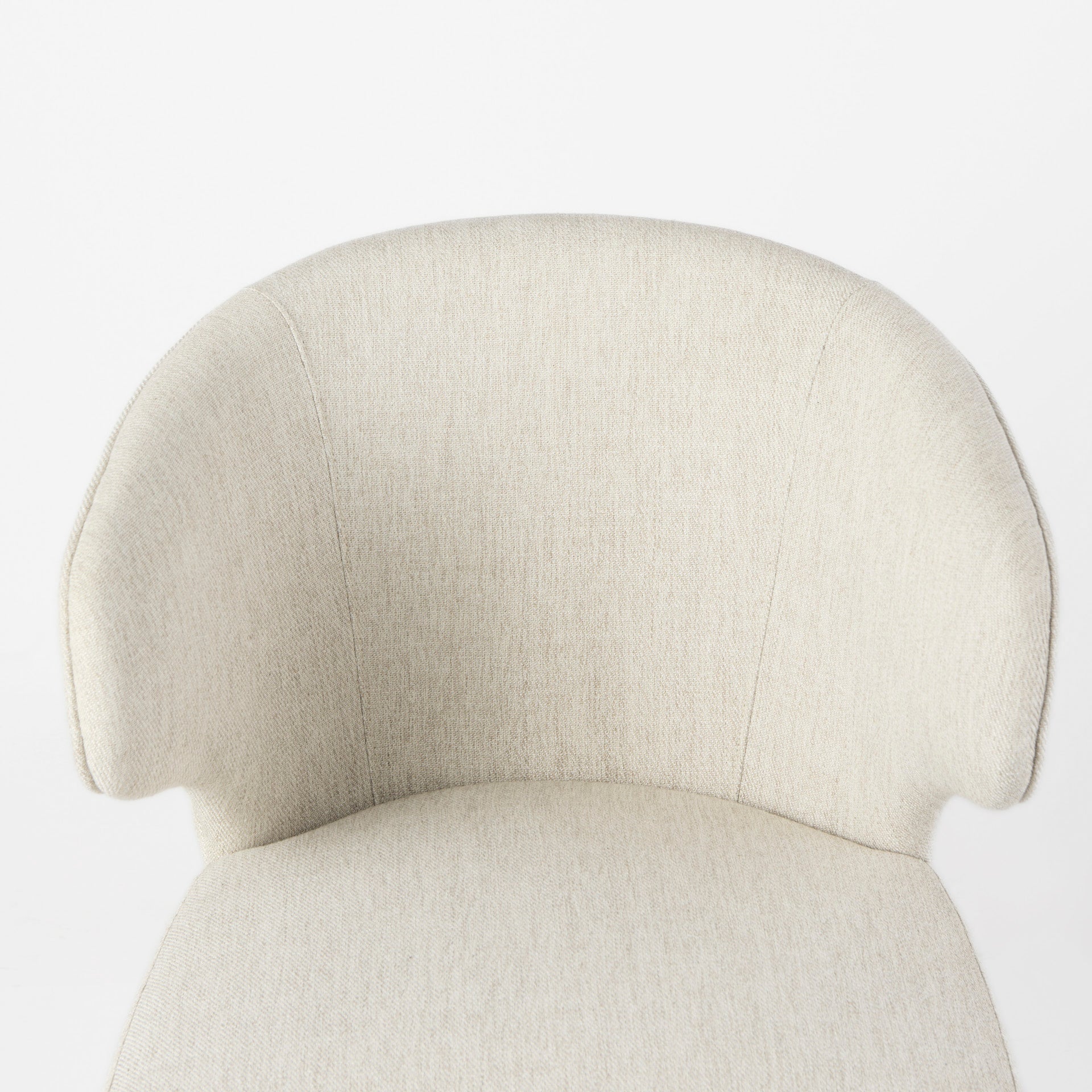 Niles 22.5L x 24.0W x 32.0H Cream Fabric Seat W/ Medium Brown Wooden Legs Wingback Dining Chair - Central Designs