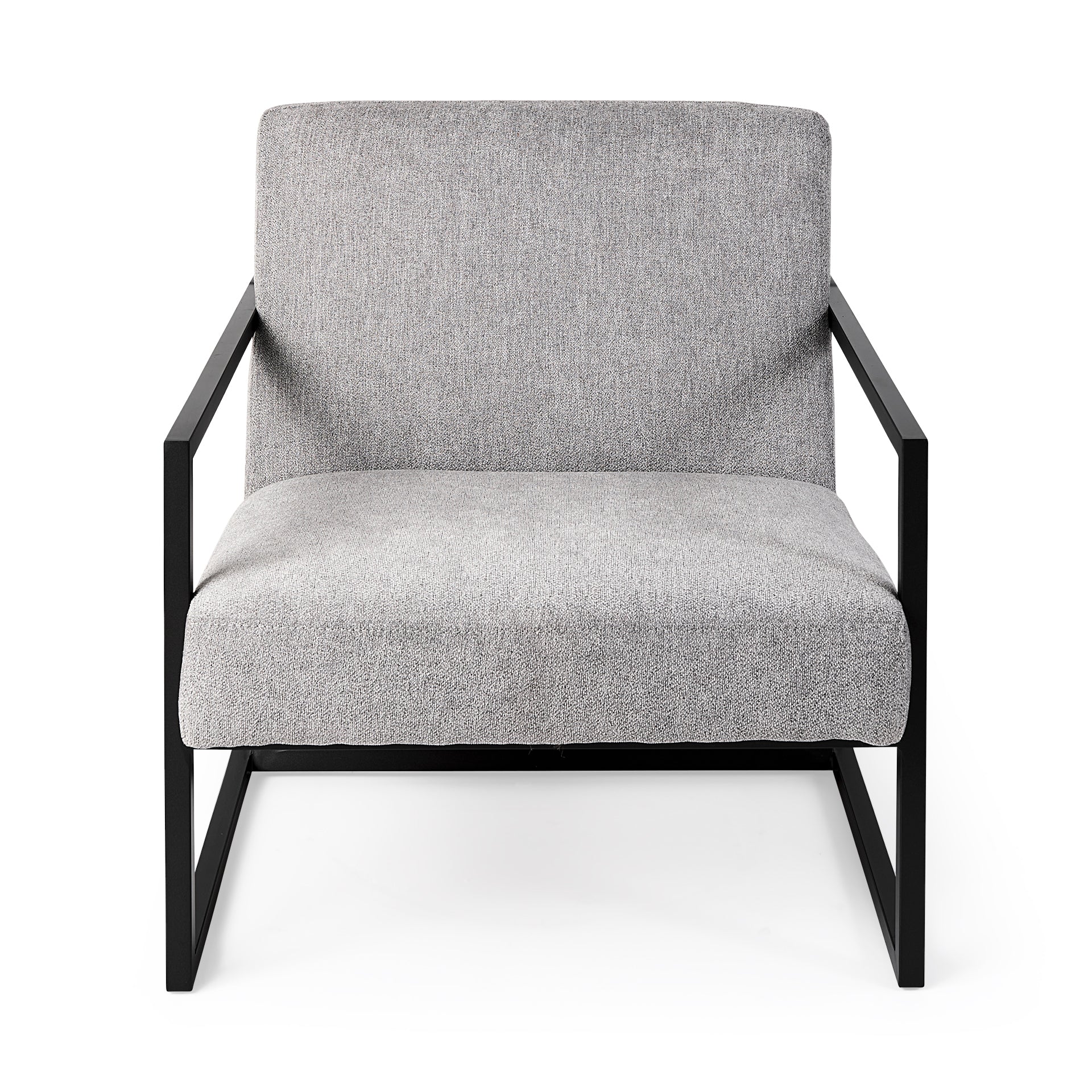 Armelle Gray Fabric Seat W/Black Metal Frame Accent Chair - Central Designs