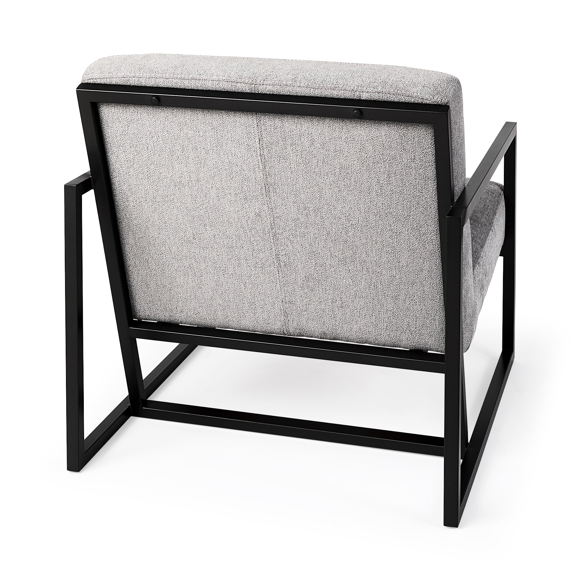 Armelle Gray Fabric Seat W/Black Metal Frame Accent Chair - Central Designs