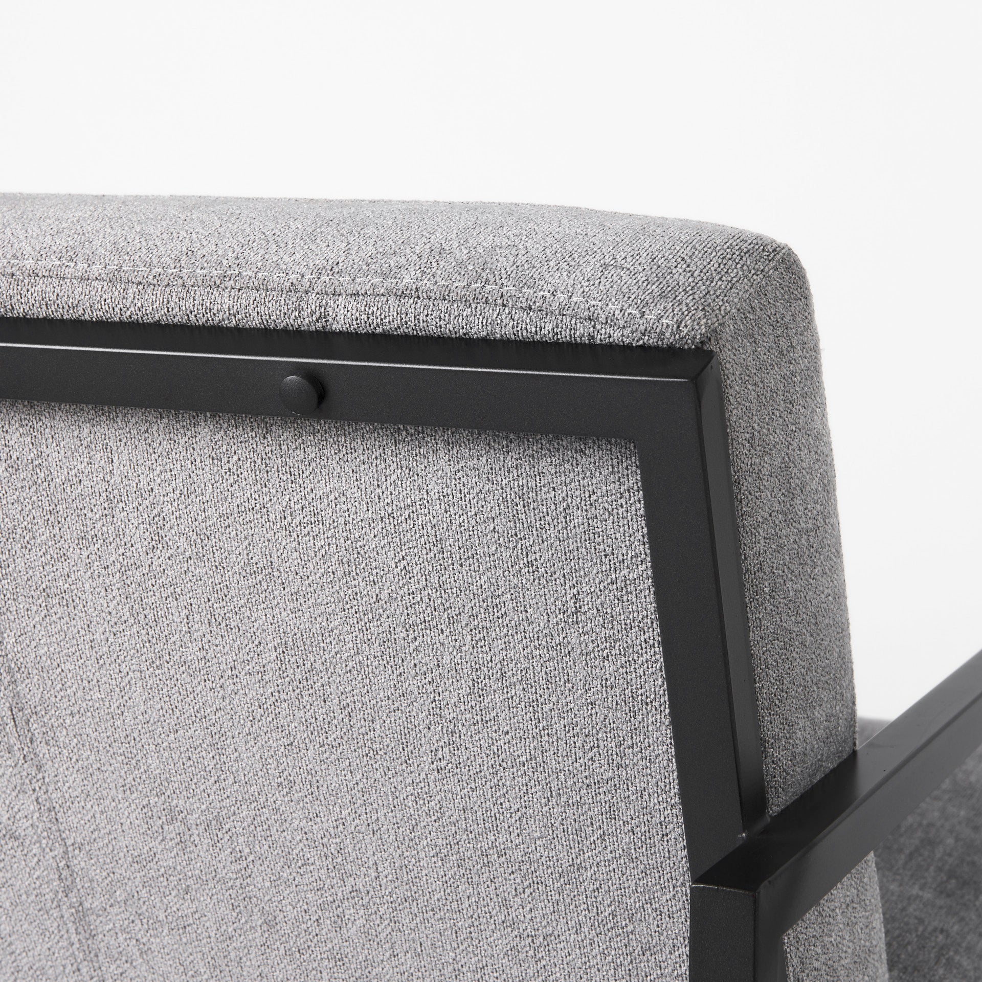 Armelle Gray Fabric Seat W/Black Metal Frame Accent Chair - Central Designs