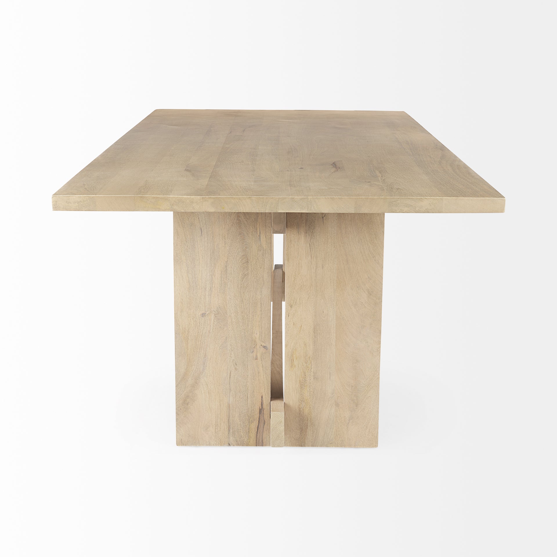Aida 84L Light Brown Wood Dining Table - Central Designs