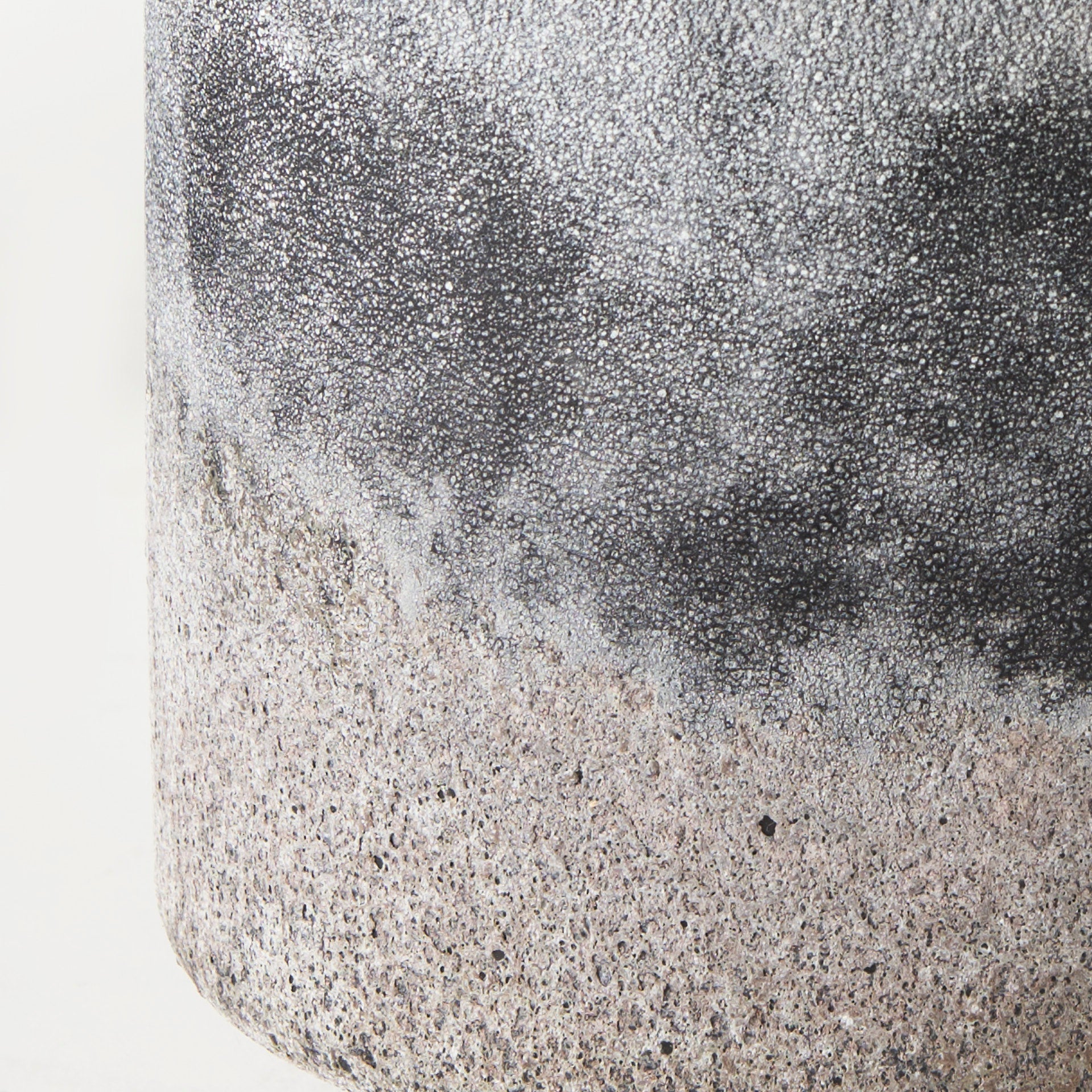 Squally 6.0L x 6.0W x 6.4H Black/Brown Glass Ombre Textured Small Vase - Central Designs