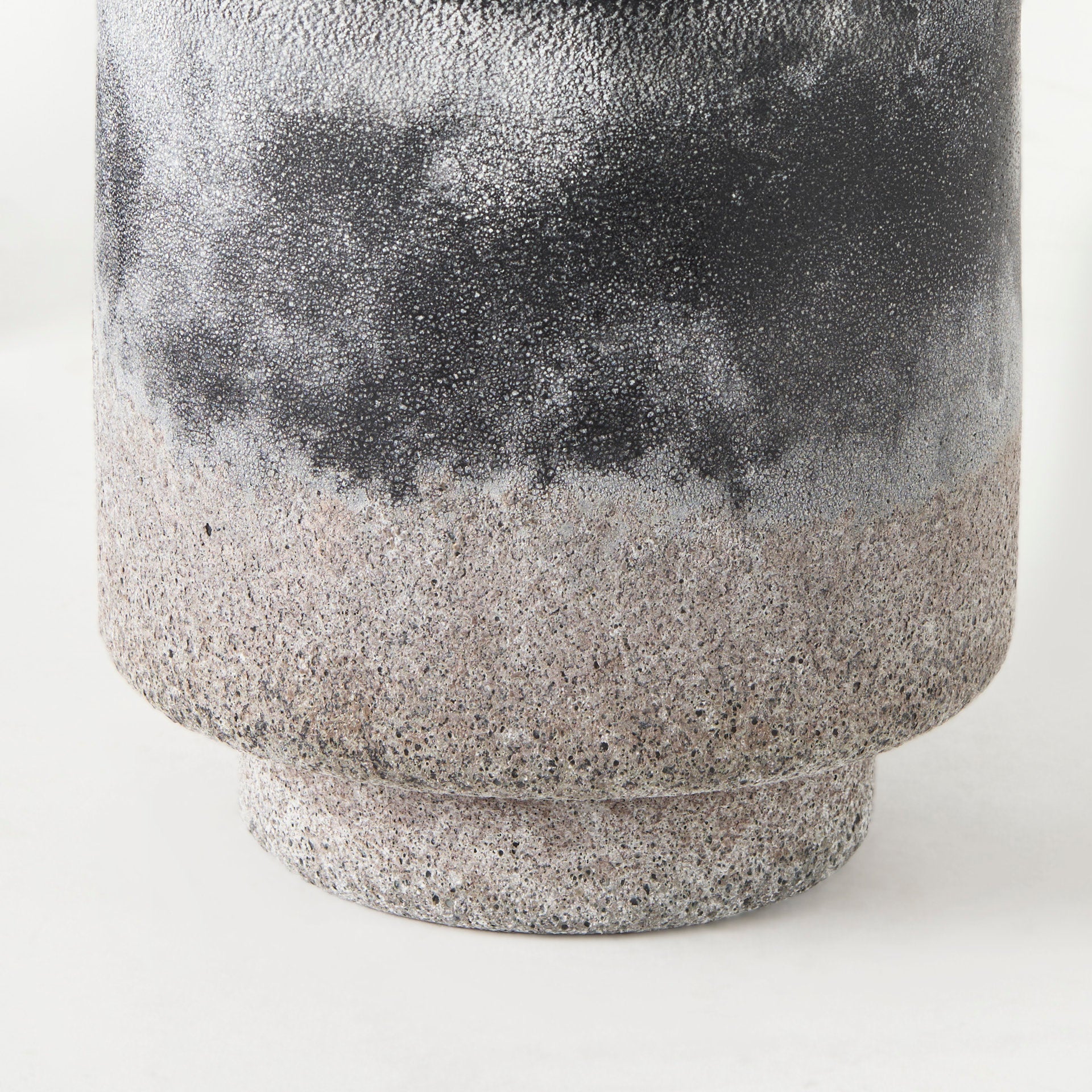 Squally 6.0L x 6.0W x 6.4H Black/Brown Glass Ombre Textured Small Vase - Central Designs