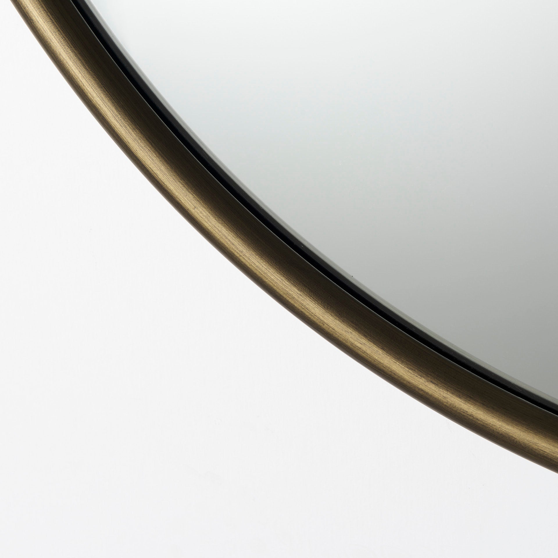 Piper 35.8L x 1.0W x 35.8H Small Gold Metal Round Wall Mirror - Central Designs