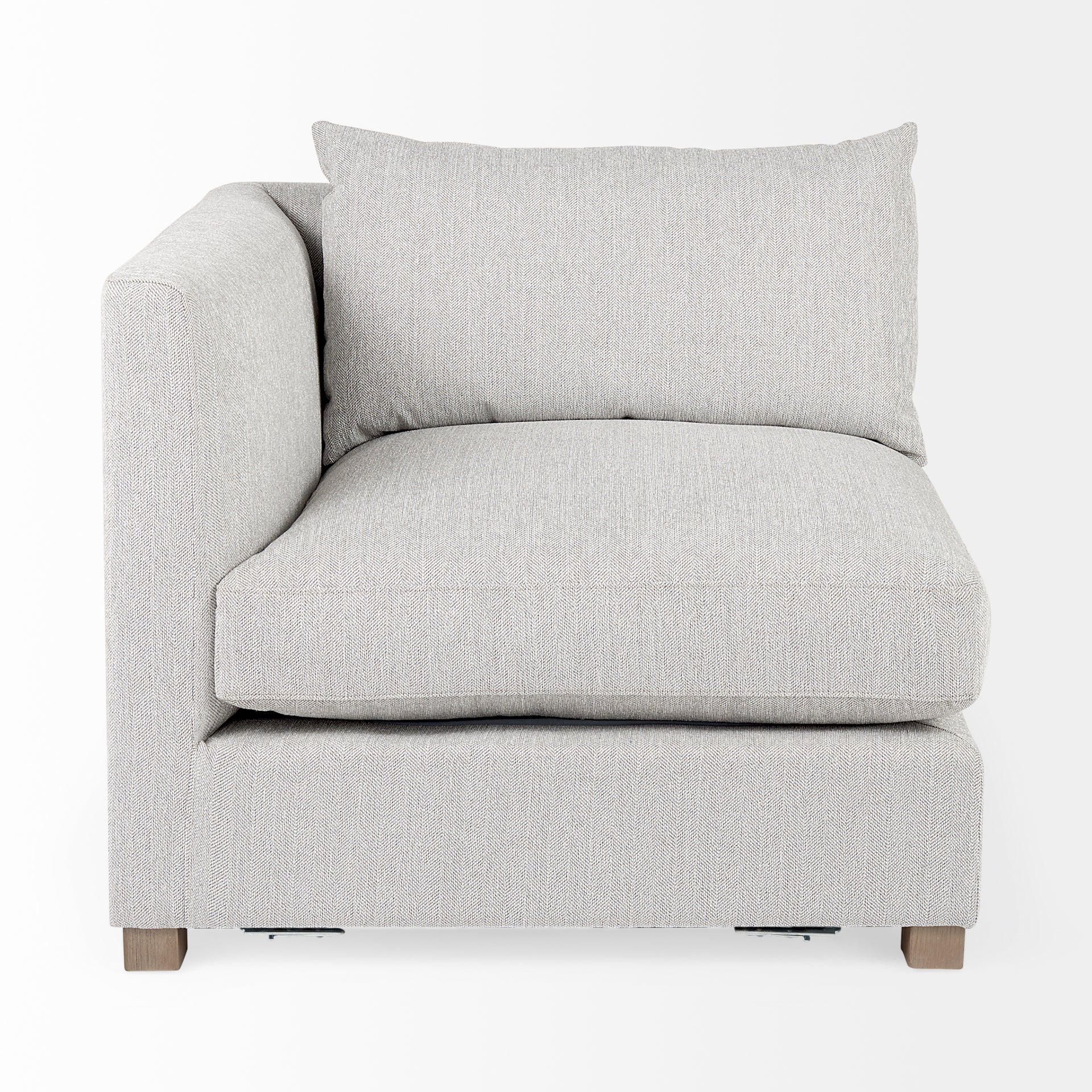 Valence 37.8L x 38.6W x 28.3H Light Gray Corner Sectional Piece - Central Designs