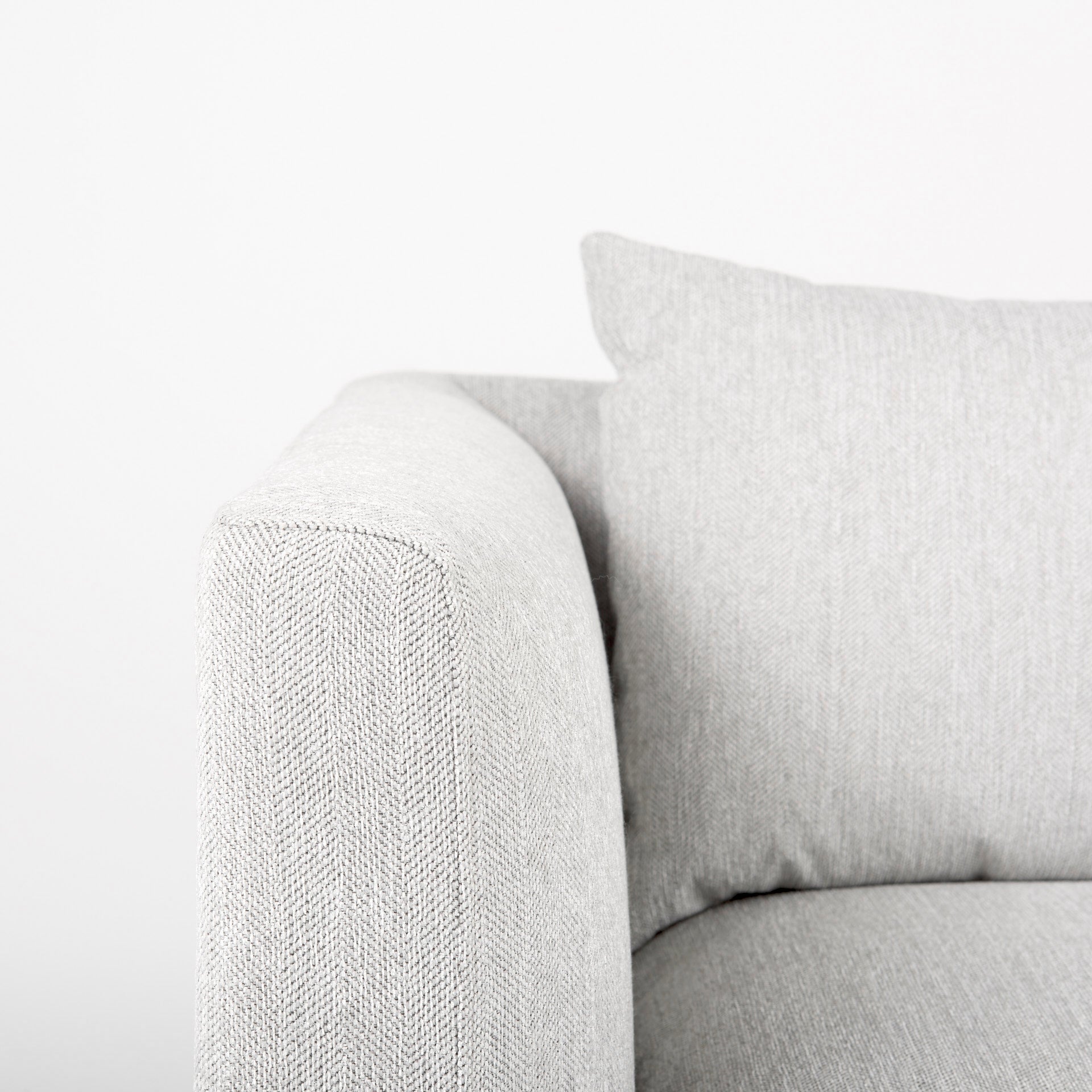 Valence 37.8L x 38.6W x 28.3H Light Gray Corner Sectional Piece - Central Designs