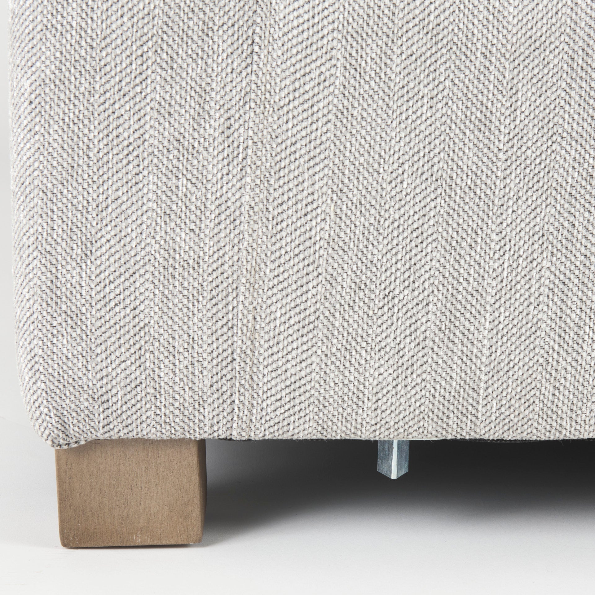 Valence 38.2L x 38.6W x 28.3H Light Gray Armless Sectional Piece - Central Designs