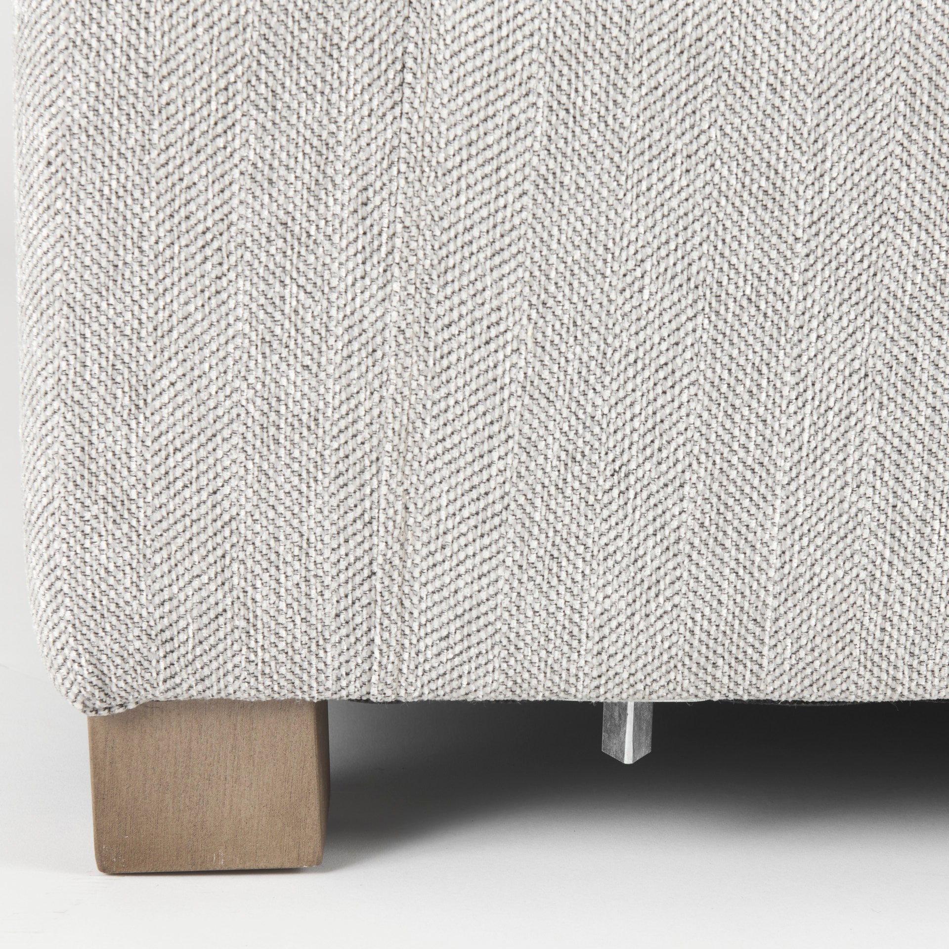 Valence 38.6L x 26.0W x 17.7H Light Gray 2/3 Ottoman Sectional Piece