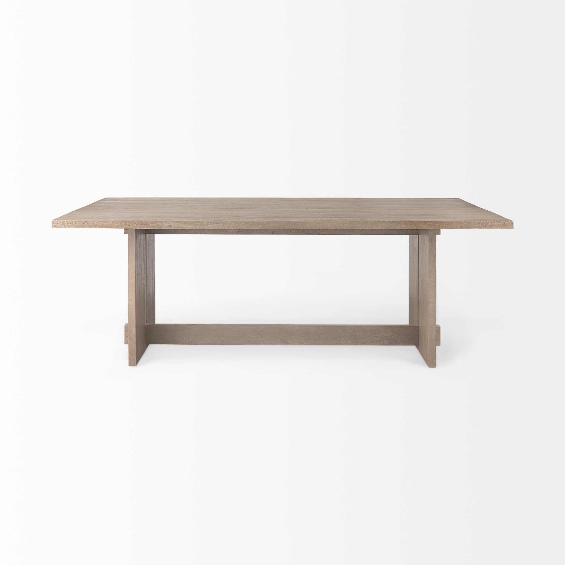 Aida 84L Light Gray Wood Dining Table