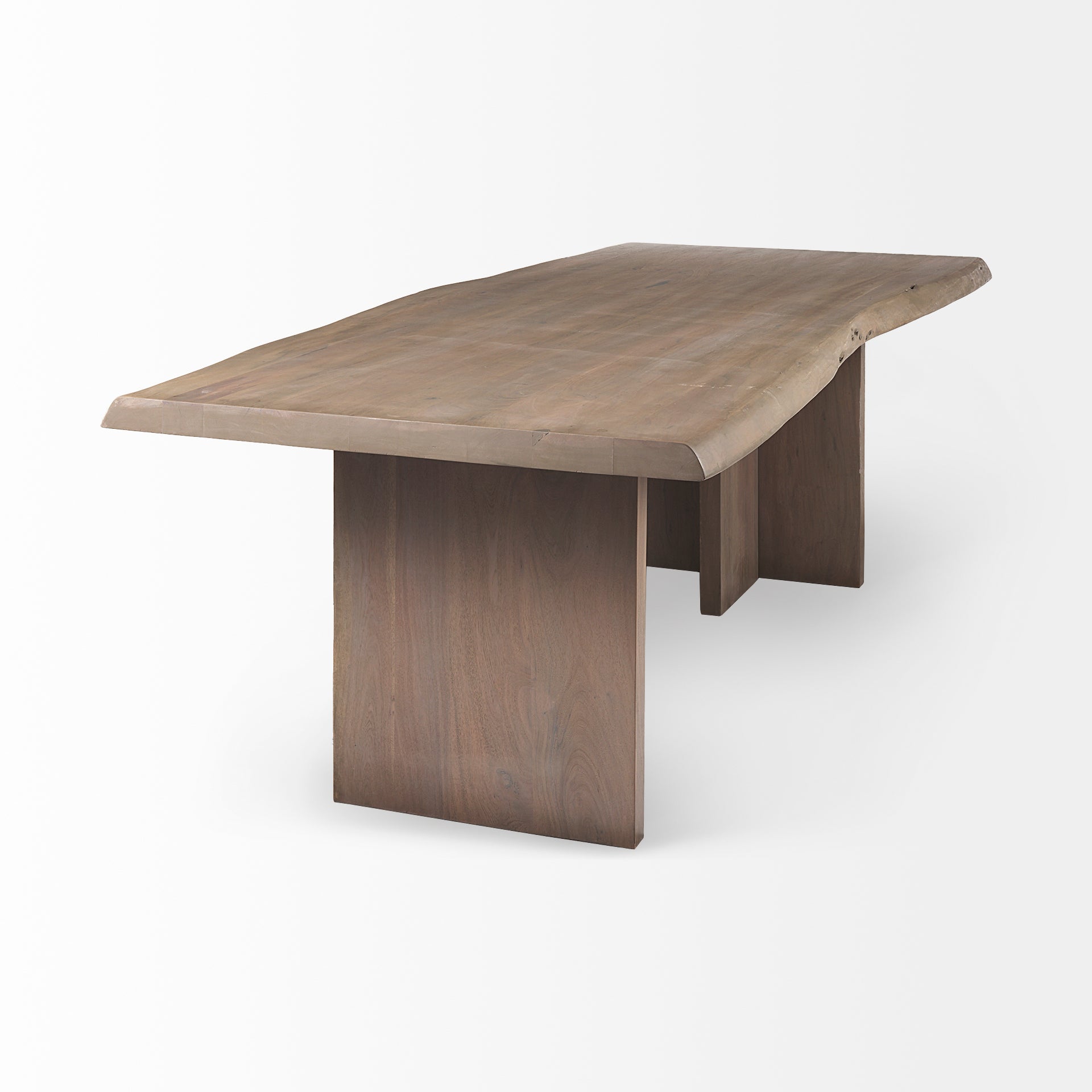 Konstantin 94.0 x 40.0 x 30.0 Medium Brown Wood W/ Live Edge Rectangular Dining Table - Central Designs