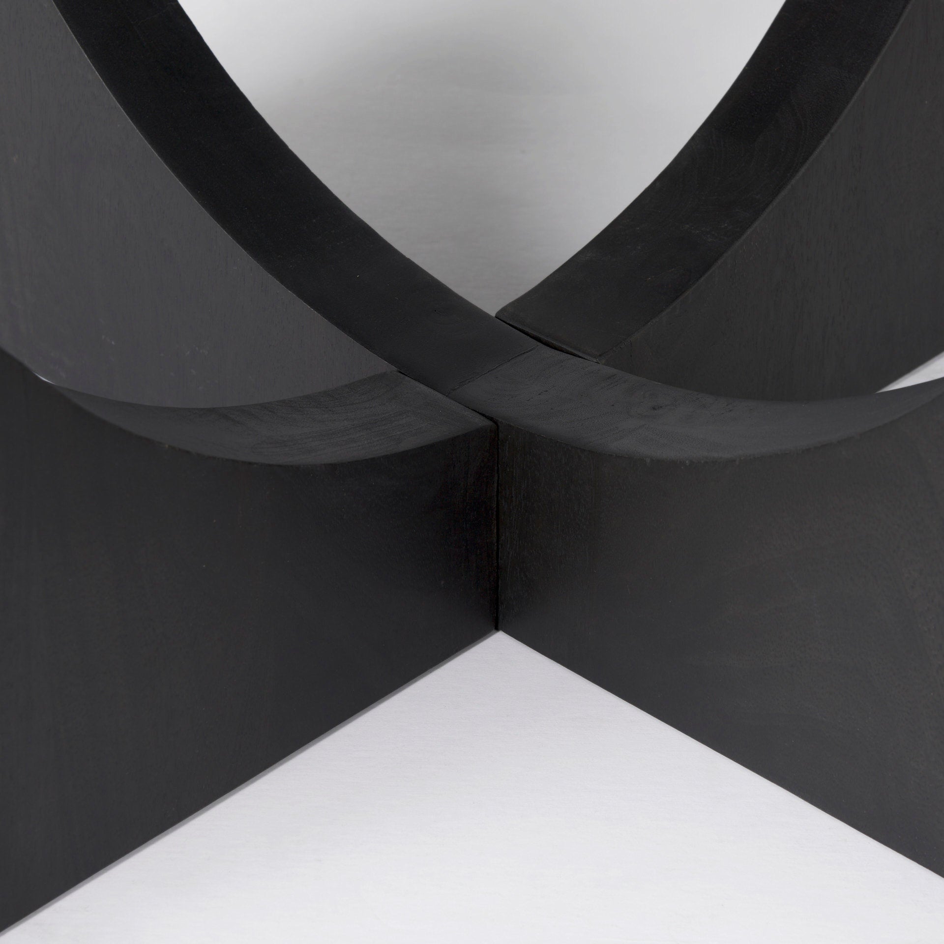 Liesl 54.L x 54.0W x 30.0H Black Wood W/ Circular Top Dining Table - Central Designs