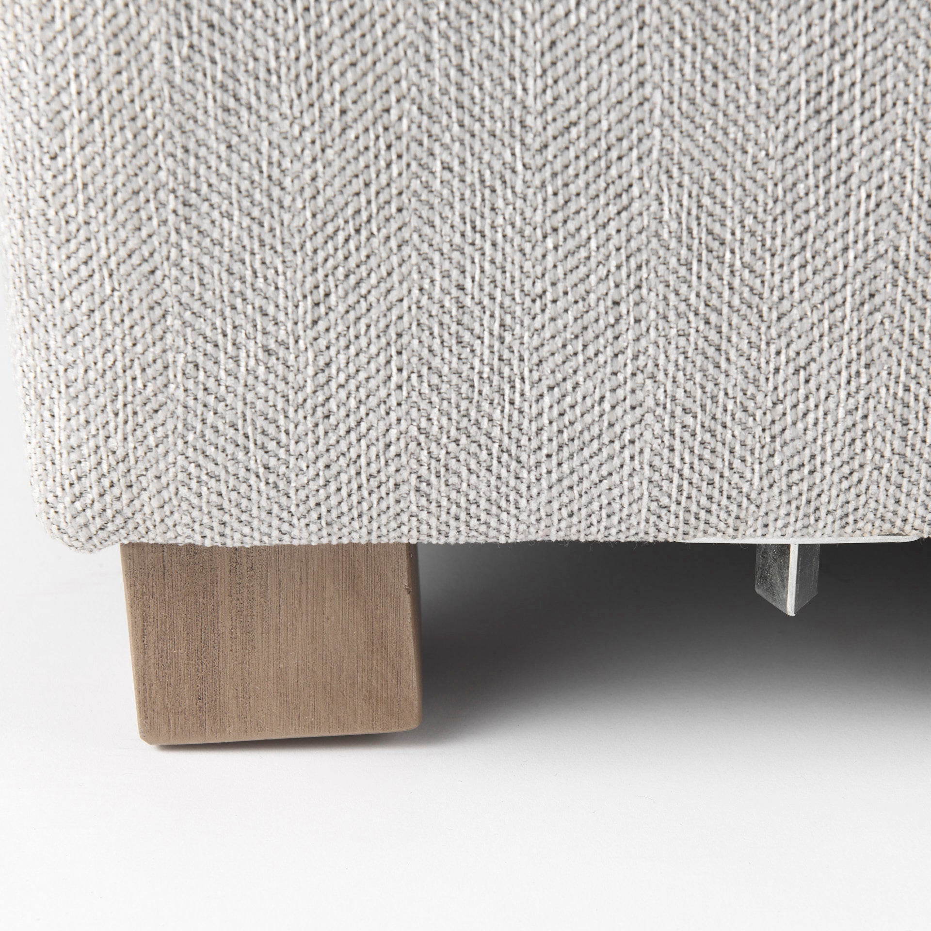 Valence 38.6L x 38.6W x 17.7H Light Gray Full Size Ottoman Sectional Piece - Central Designs