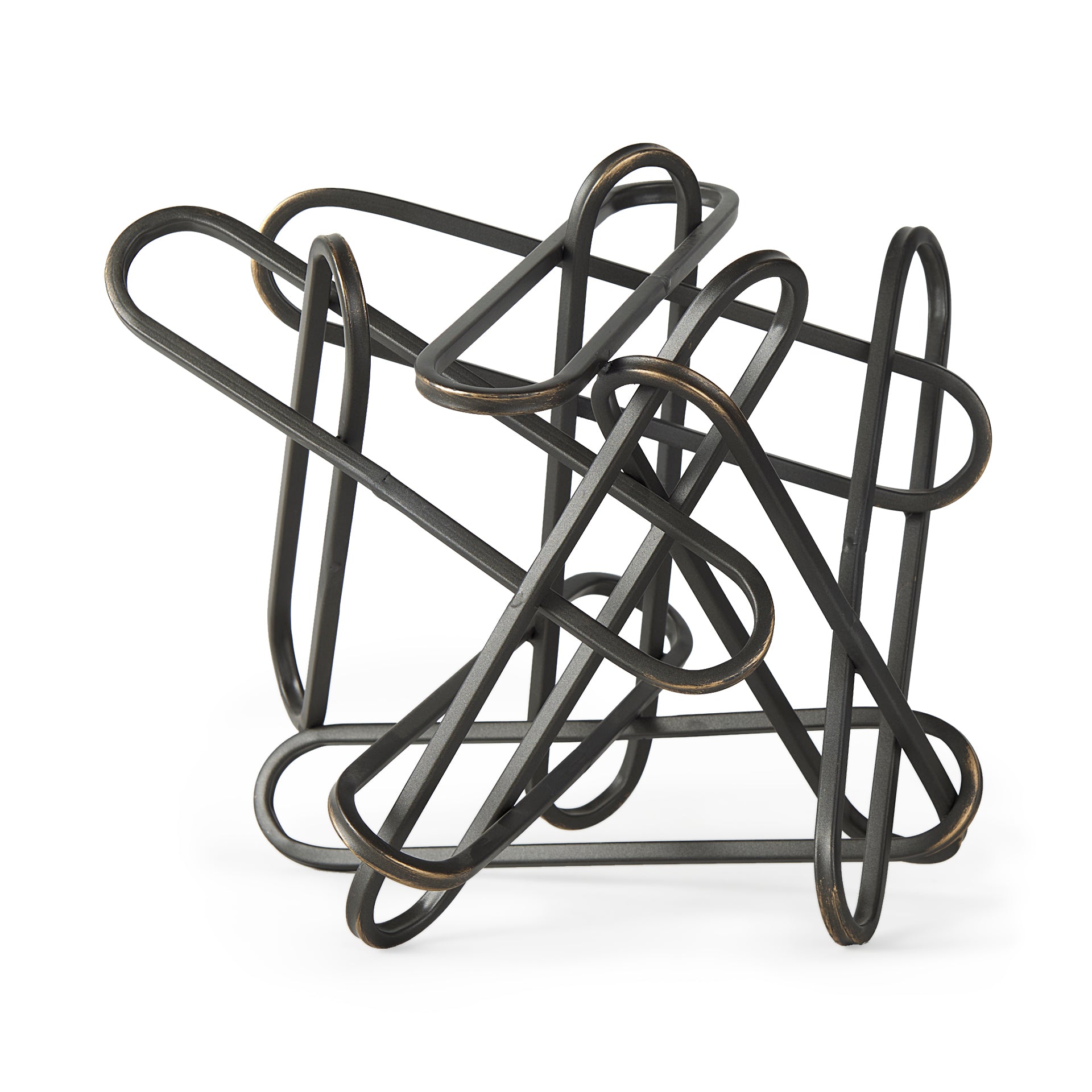 Henderson 12.2L x 9.1W x 9.1H Black Metal Paperclip Decorative Object - Central Designs
