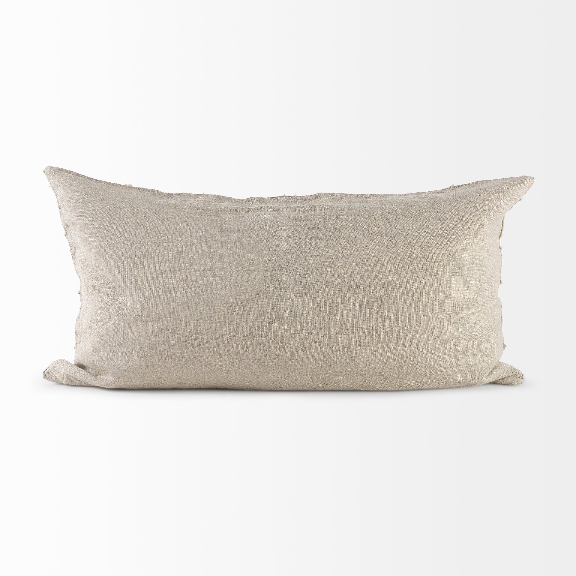 Ivivva 14L x 26W Beige Fabric Textured Decorative Pillow Cover - Central Designs