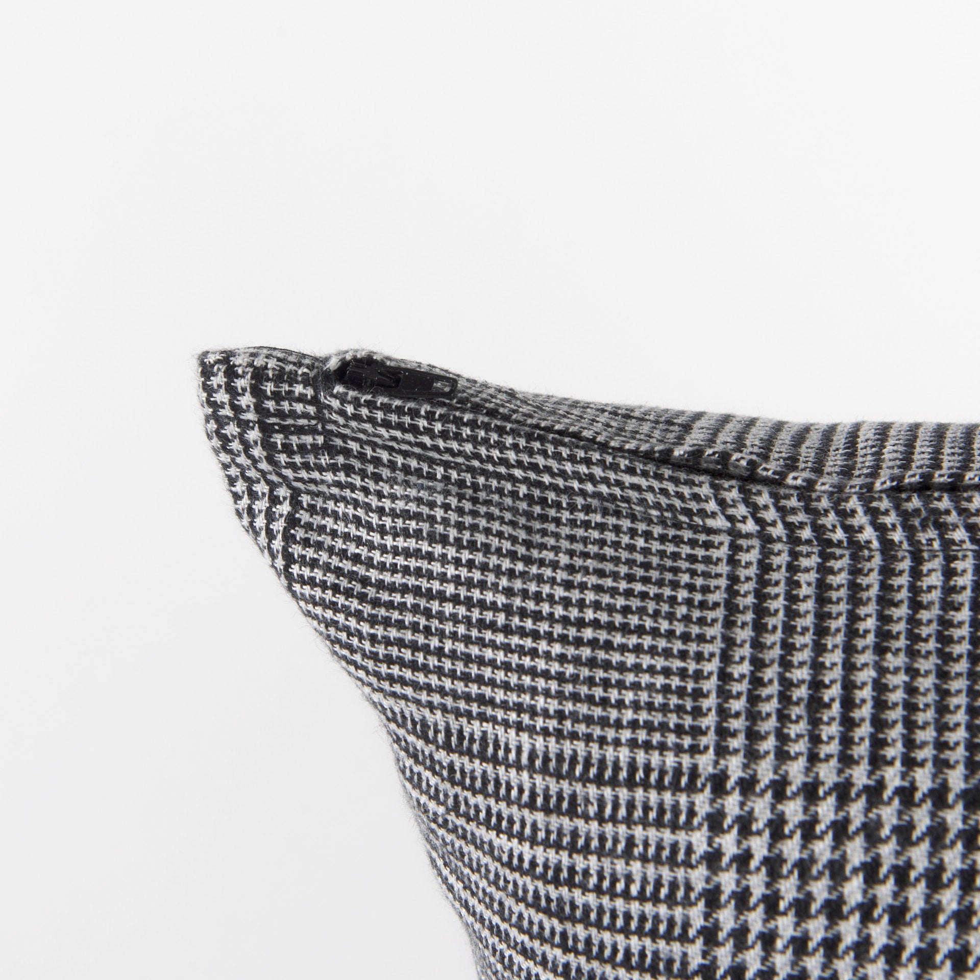 Ramone 20 x 20 Black and White Fabric Decorative Pillow Cover