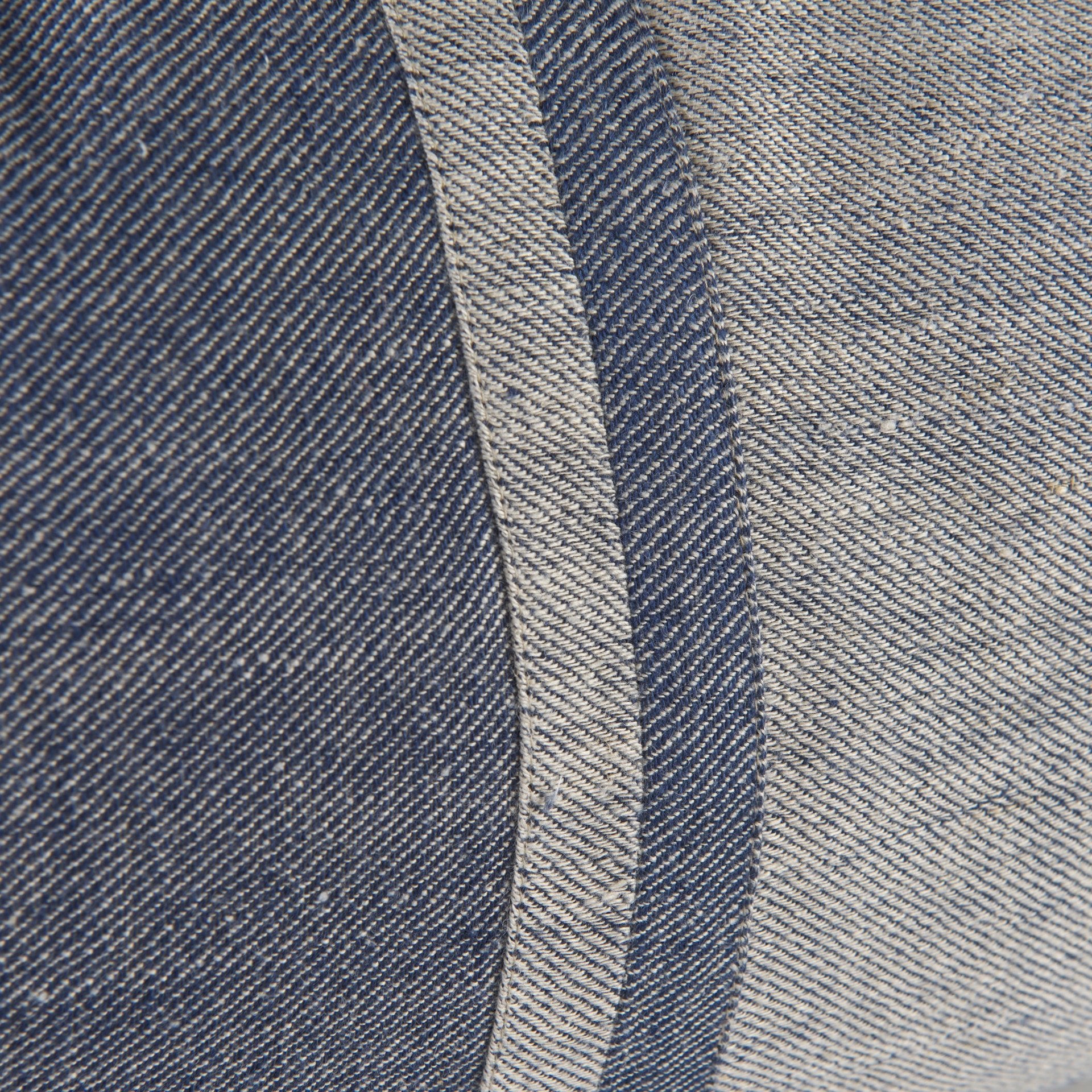 Aubrielle 14L x 26W Gray and Blue Fabric Color Blocked Decorative Pillow Cover - Central Designs