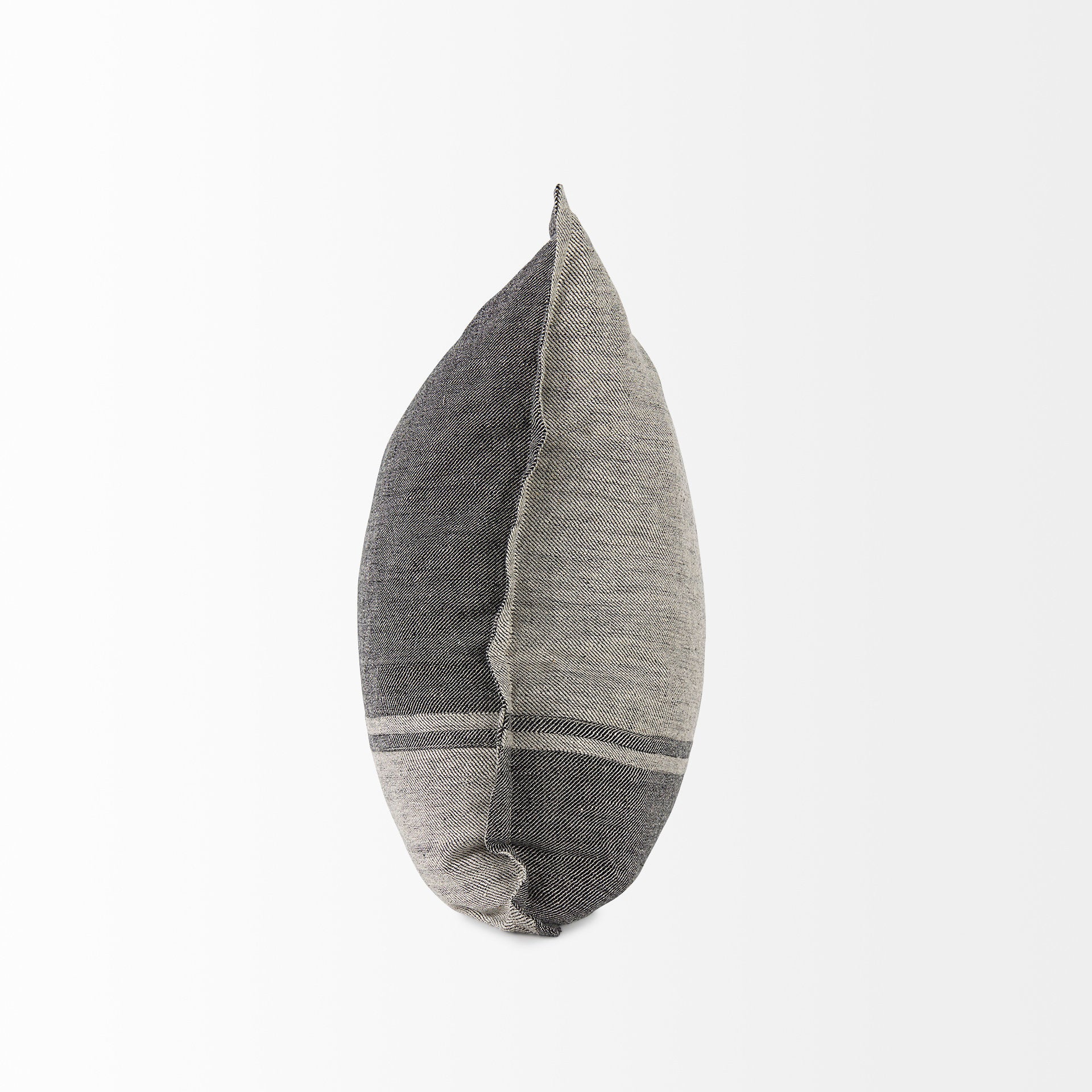 Zadie 20L x 20W Light Gray and Dark Gray Fabric Color Blocked Decorative Pillow Cover - Central Designs