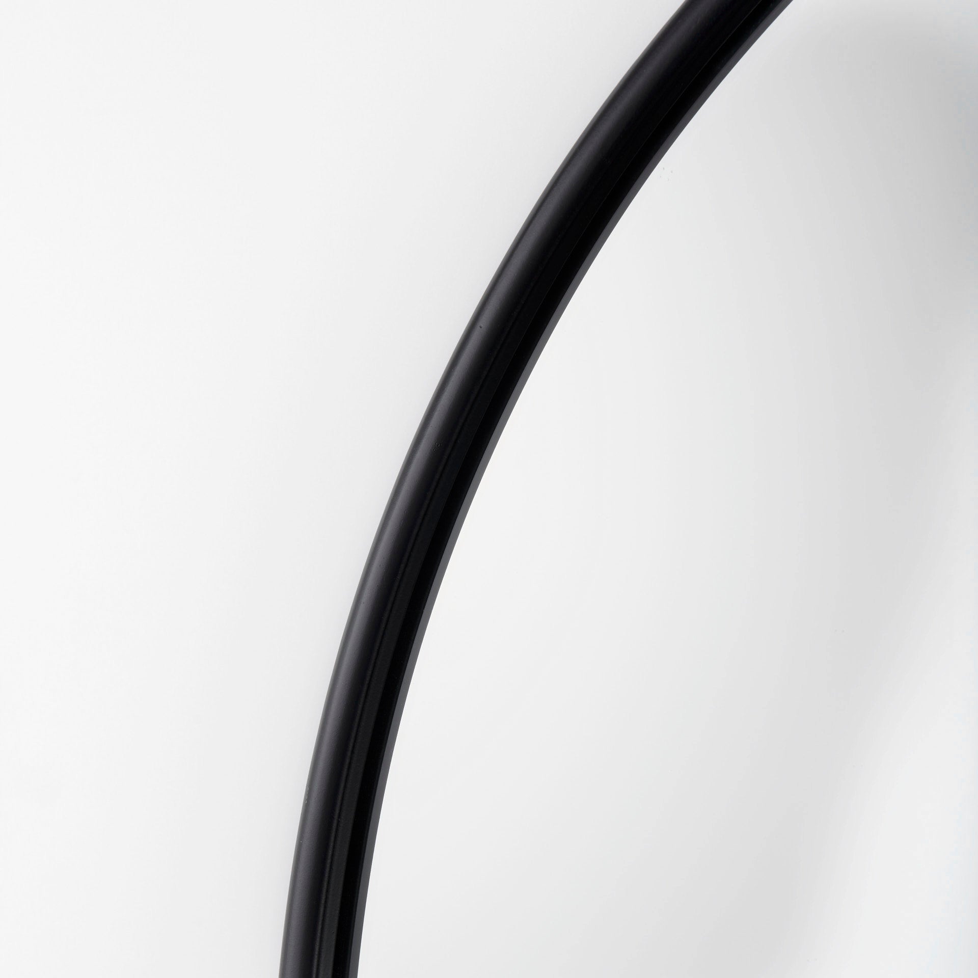 Sadie 36.0L x 2.0W x 76.0H Black Metal Rounded Arch Floor Mirror - Central Designs