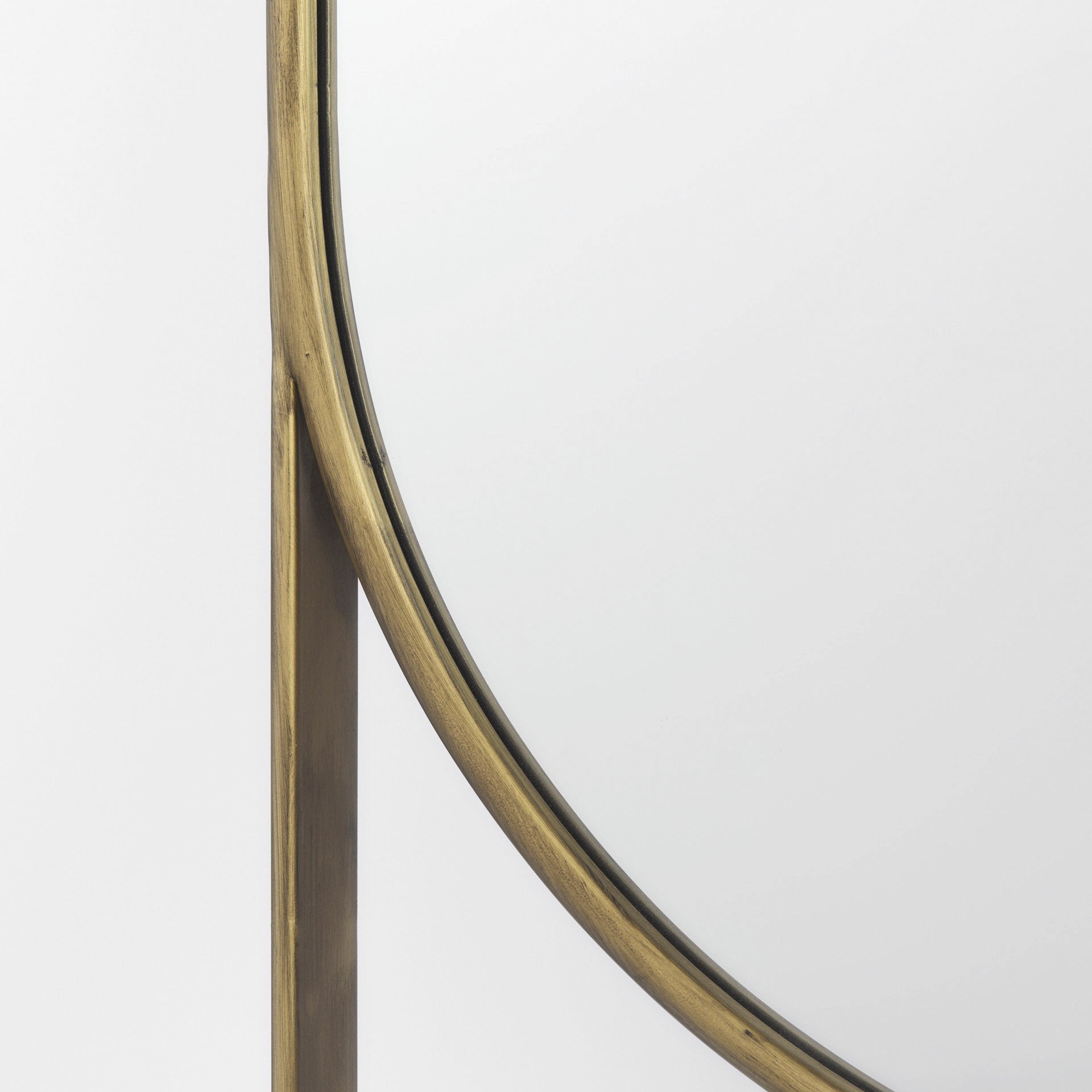 Sadie 28.0L x 2.0W x 78.0H Antique Gold Rounded Arch Floor Mirror - Central Designs