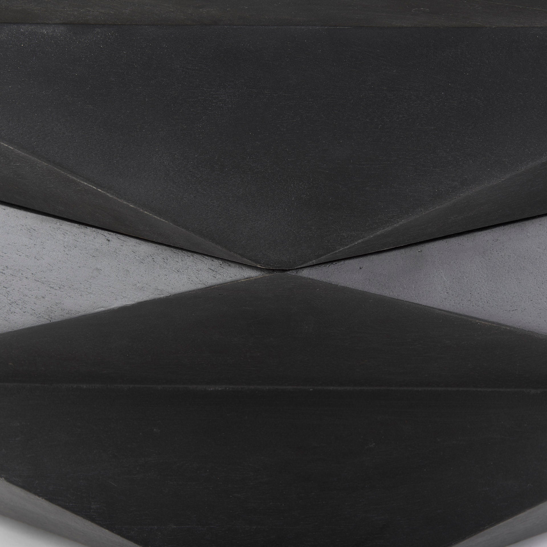 Arreto Black Solid Wood Hexagonal Storage Coffee Table - Central Designs