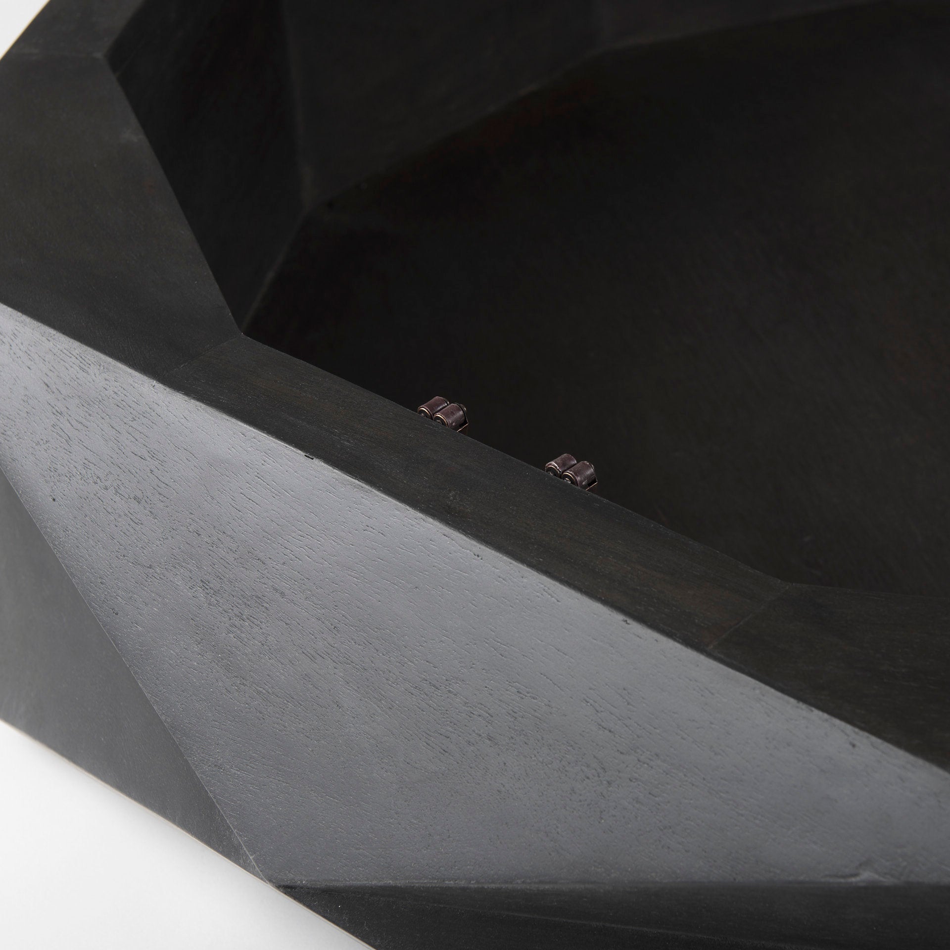 Arreto Black Solid Wood Hexagonal Storage Coffee Table - Central Designs