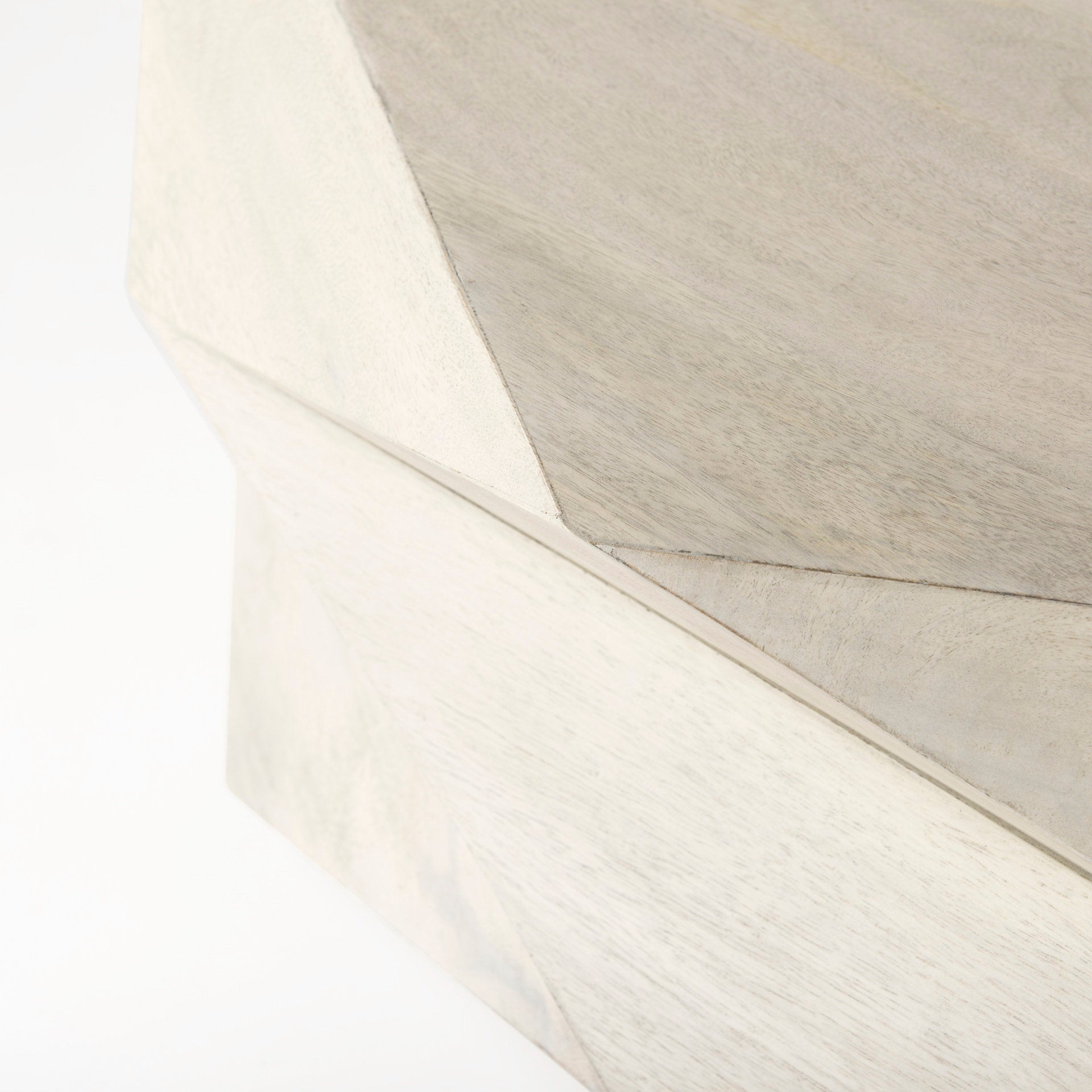 Arreto Natural Solid Wood Hexagonal Storage Coffee Table - Central Designs