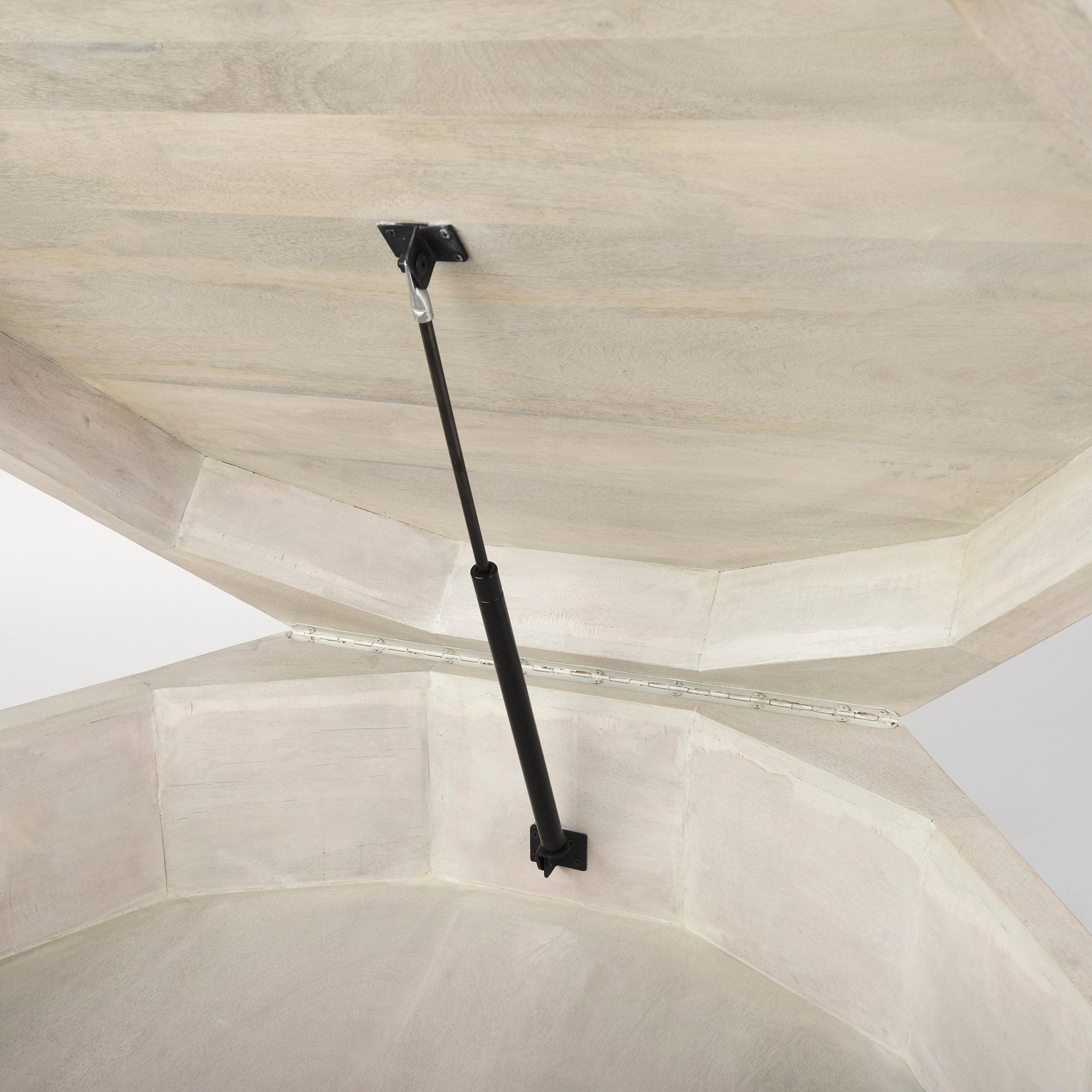 Arreto Natural Solid Wood Hexagonal Storage Coffee Table - Central Designs