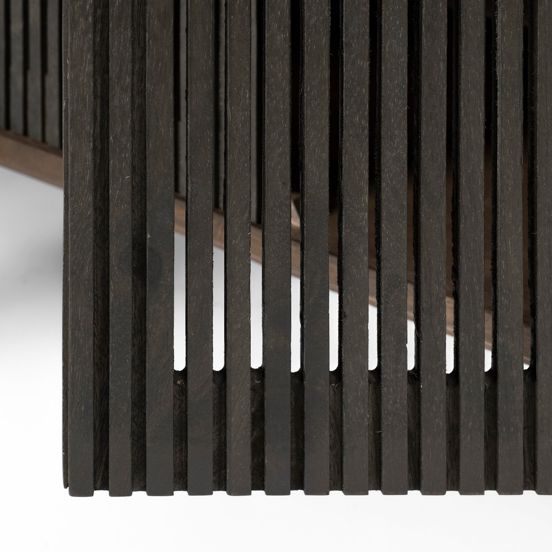 Grace I Two - Toned Brown Solid Wood TV Stand Media Console with Slated Doors, TV up to 82" - Central Designs