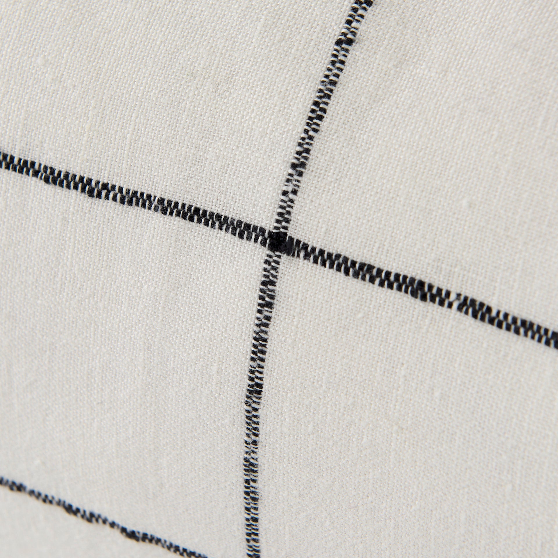 Suzanne 14 x 26 White/Black Square Pattern Decorative Pillow Cover