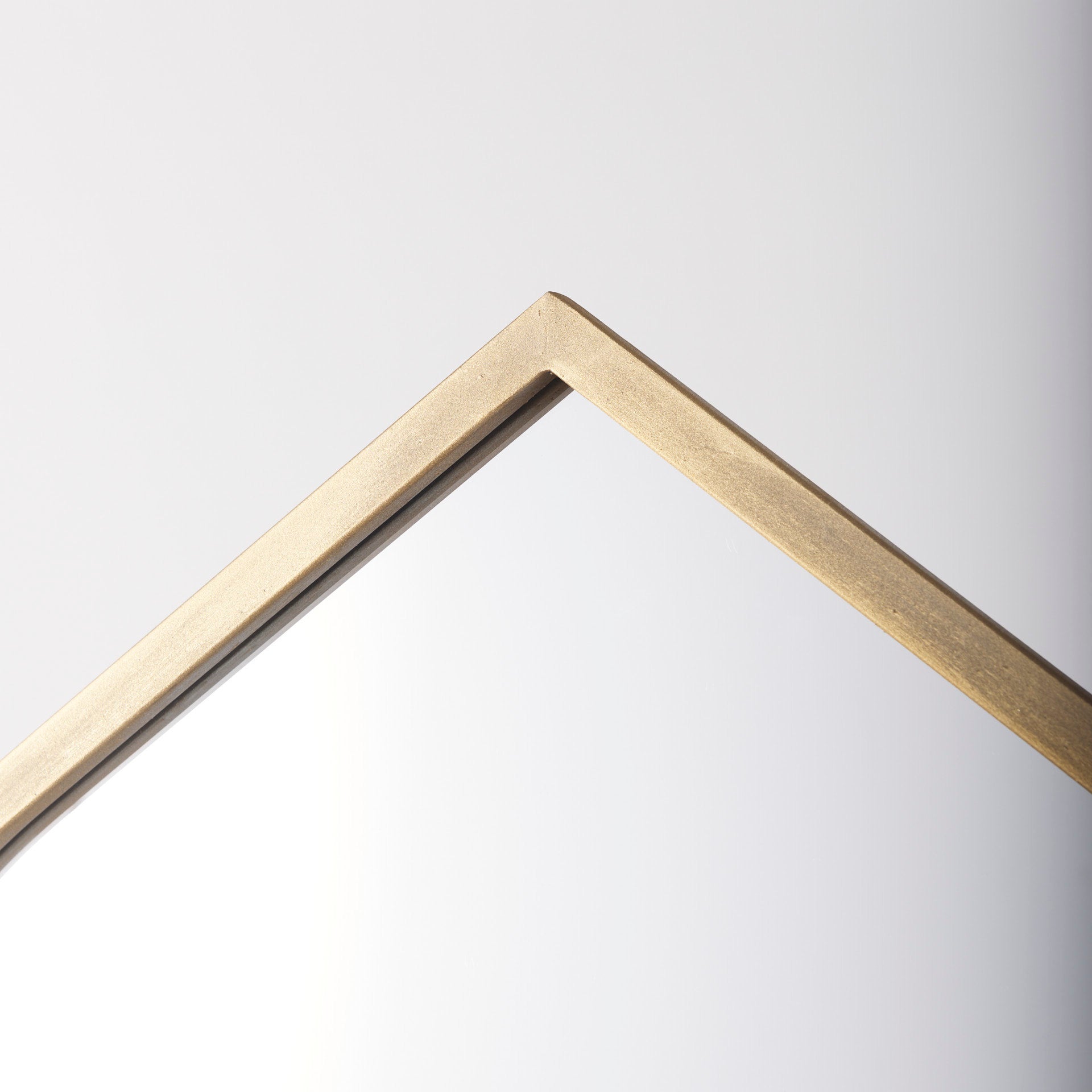 Giovanna 23.6L x 1.2W x 48.8H Gold Metal Frame Ogee Arch Vanity Mirror - Central Designs