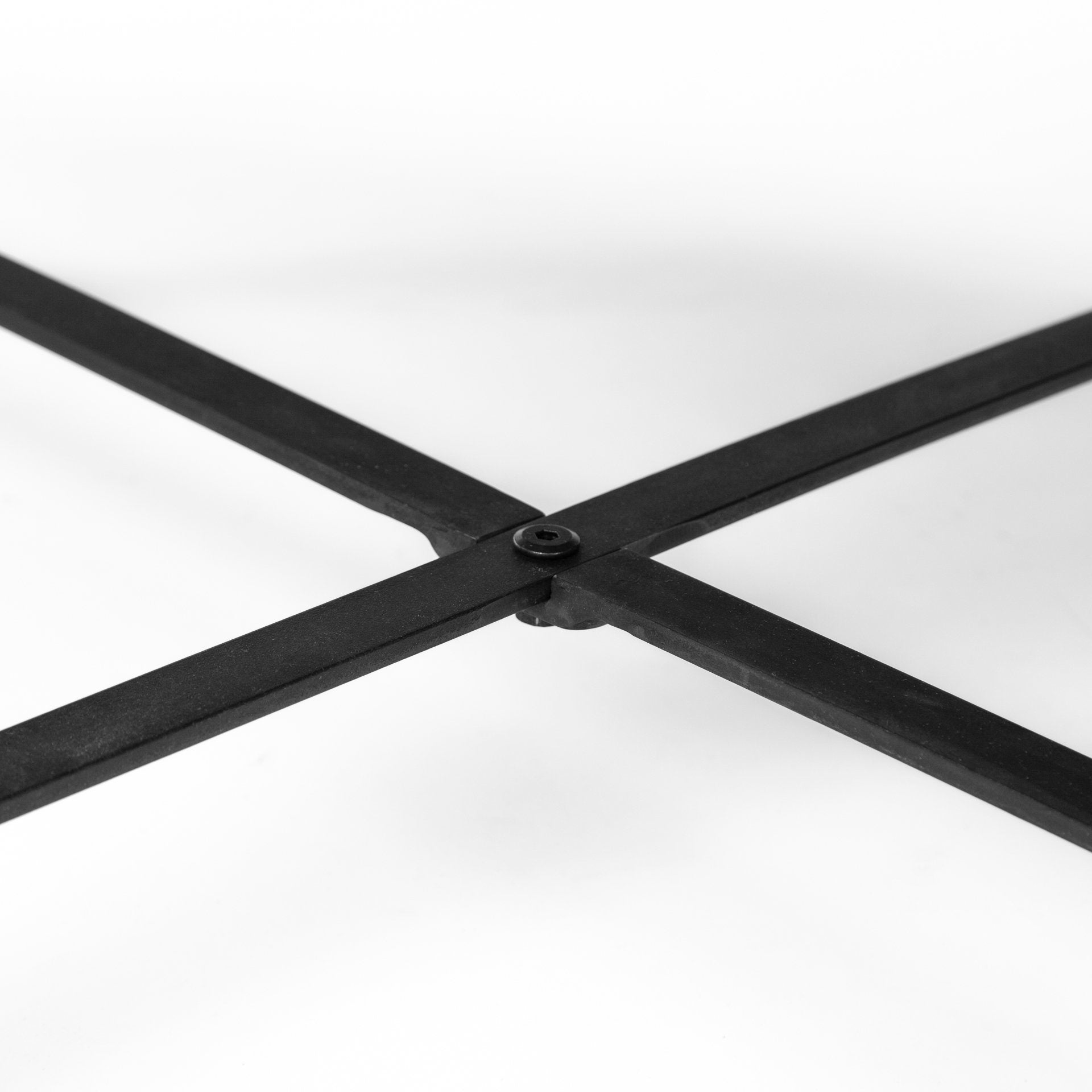 Helios (Set of 2) Brown Solid Wood Top Black Metal Base Nesting Coffee Tables - Central Designs