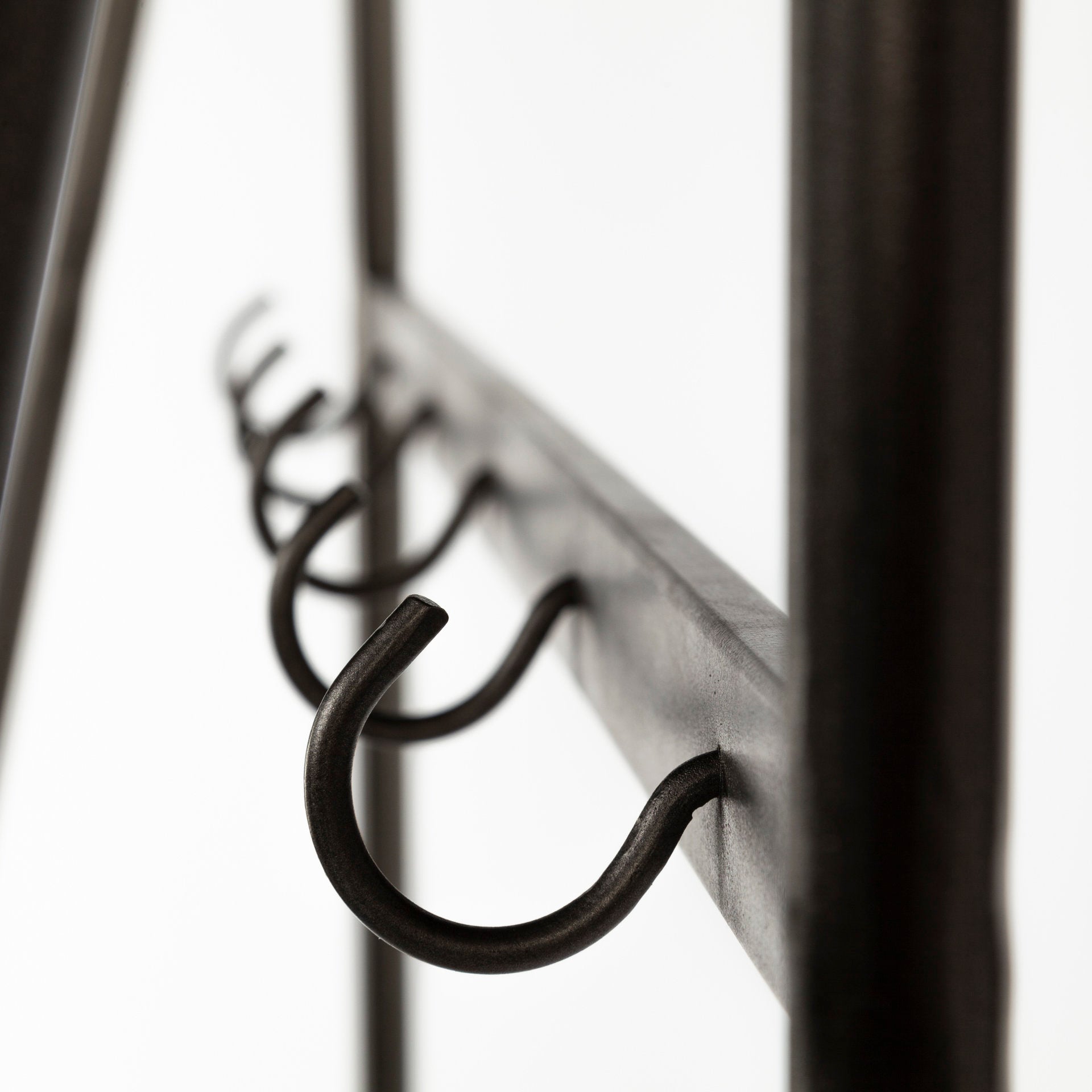 Carell 31L x 18W Black Metal And Wood Shelf Hall Tree - Central Designs