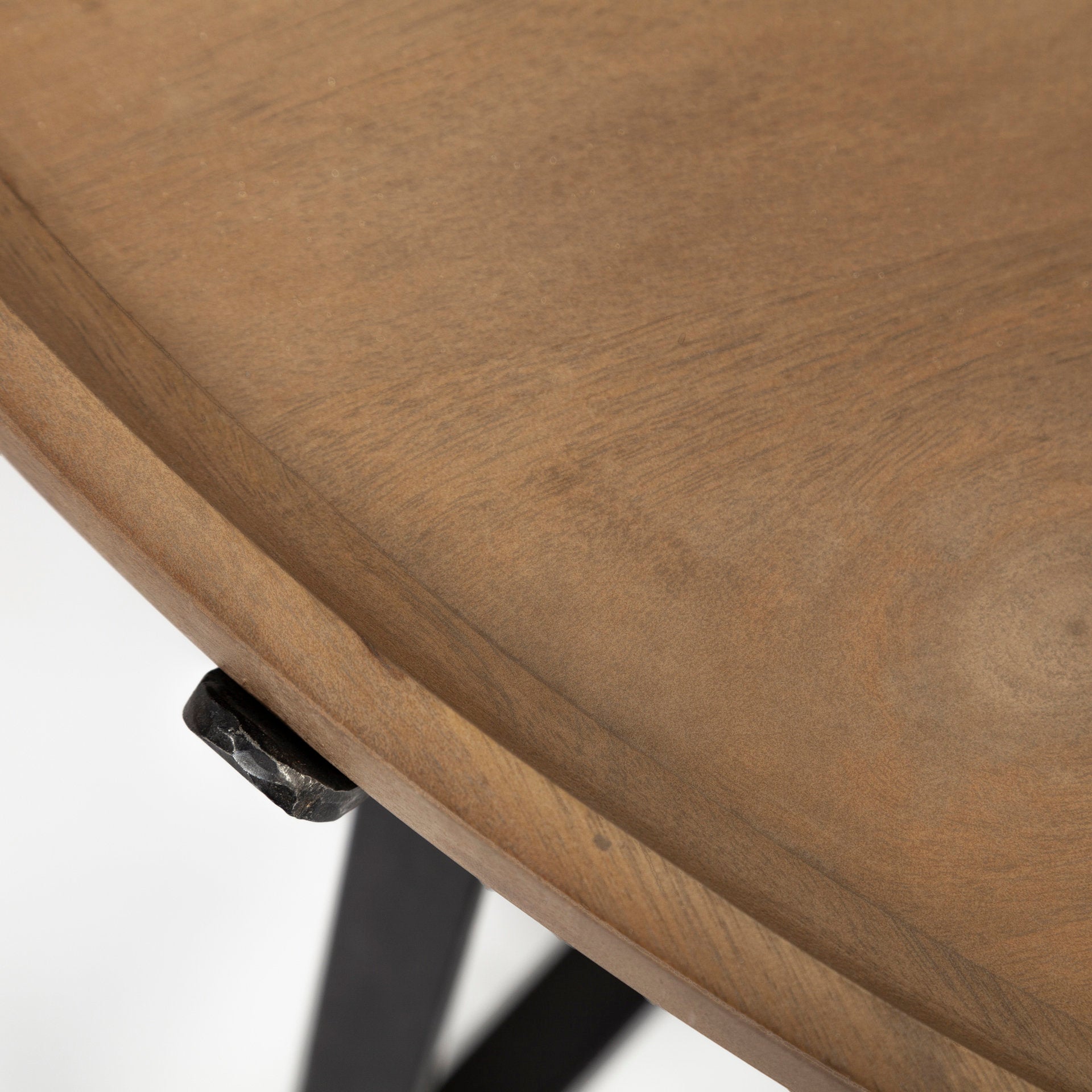 Helios (Set of 2) Brown Solid Wood Top Black Metal Base Nesting Coffee Tables - Central Designs
