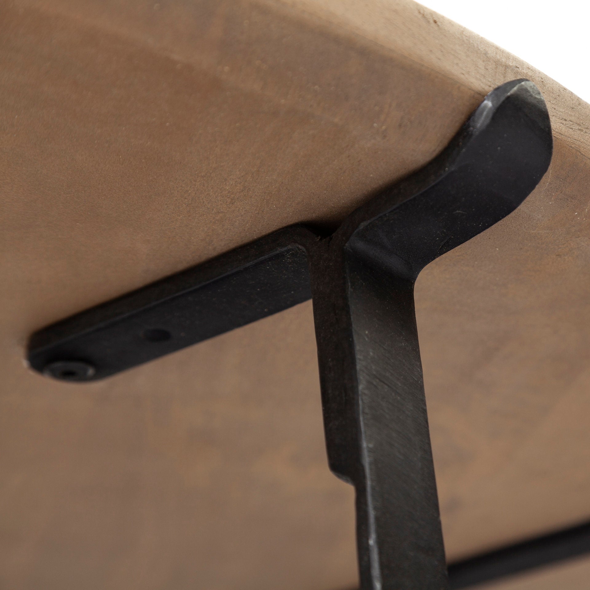 Helios (Set of 2) Brown Solid Wood Top Black Metal Base Nesting Coffee Tables - Central Designs