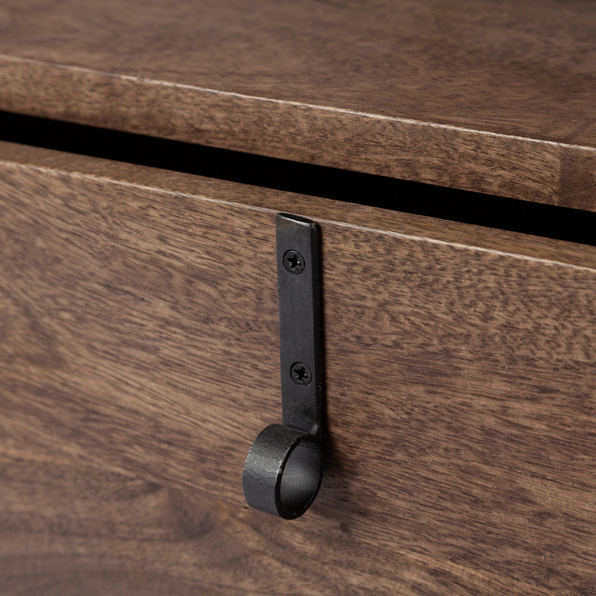 Glenn I 20L x 21W x 24H Dark Brown Wood w/ Black Iron Frame Square End/Side Table - Central Designs