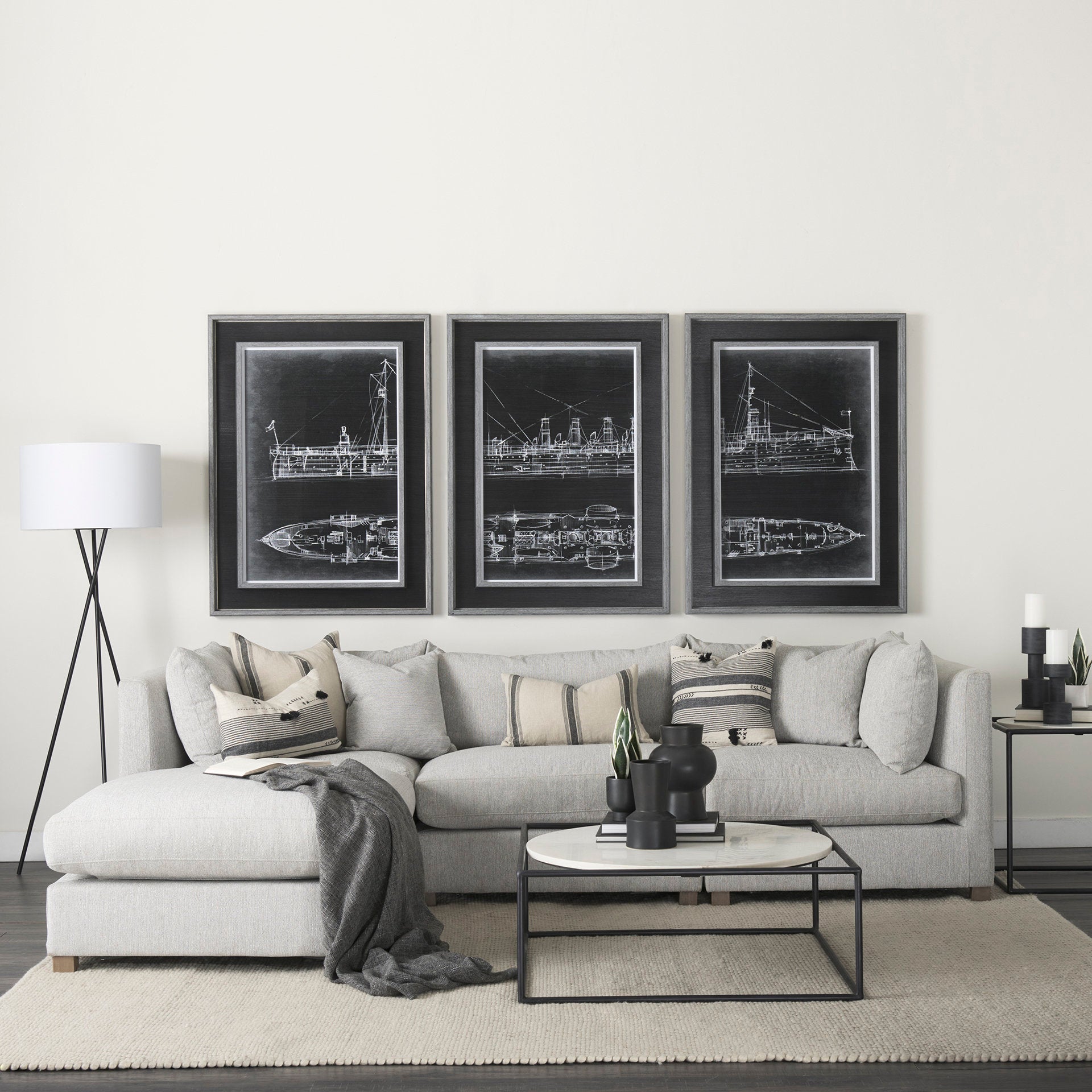 Valence 38.2L x 38.6W x 28.3H Light Gray Armless Sectional Piece - Central Designs