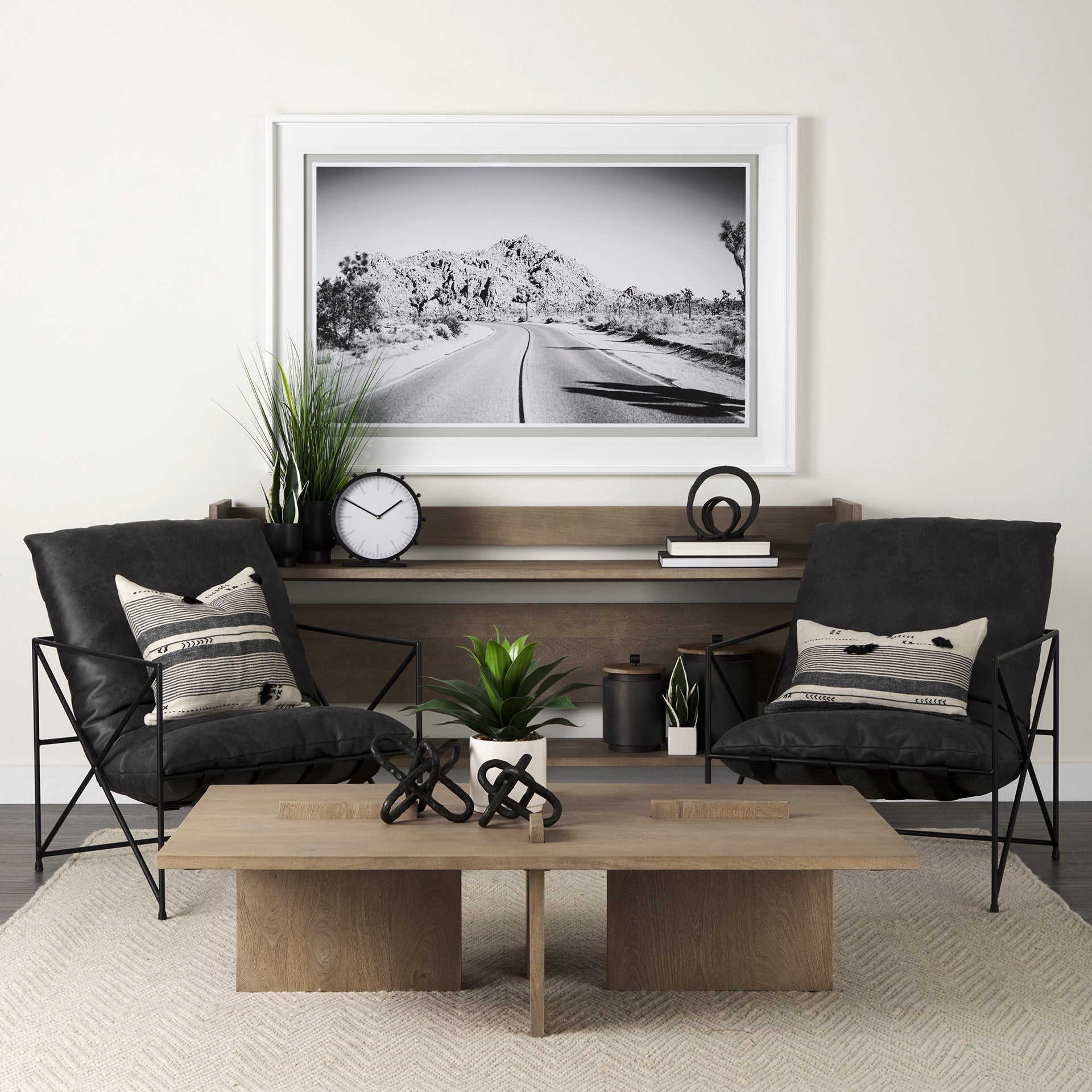 Aida Light Gray Wood Console Table - Central Designs