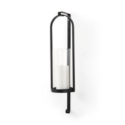 Kero 5.9L x 6.9W x 24.0H Black Metal Wall Candle Holder - Central Designs