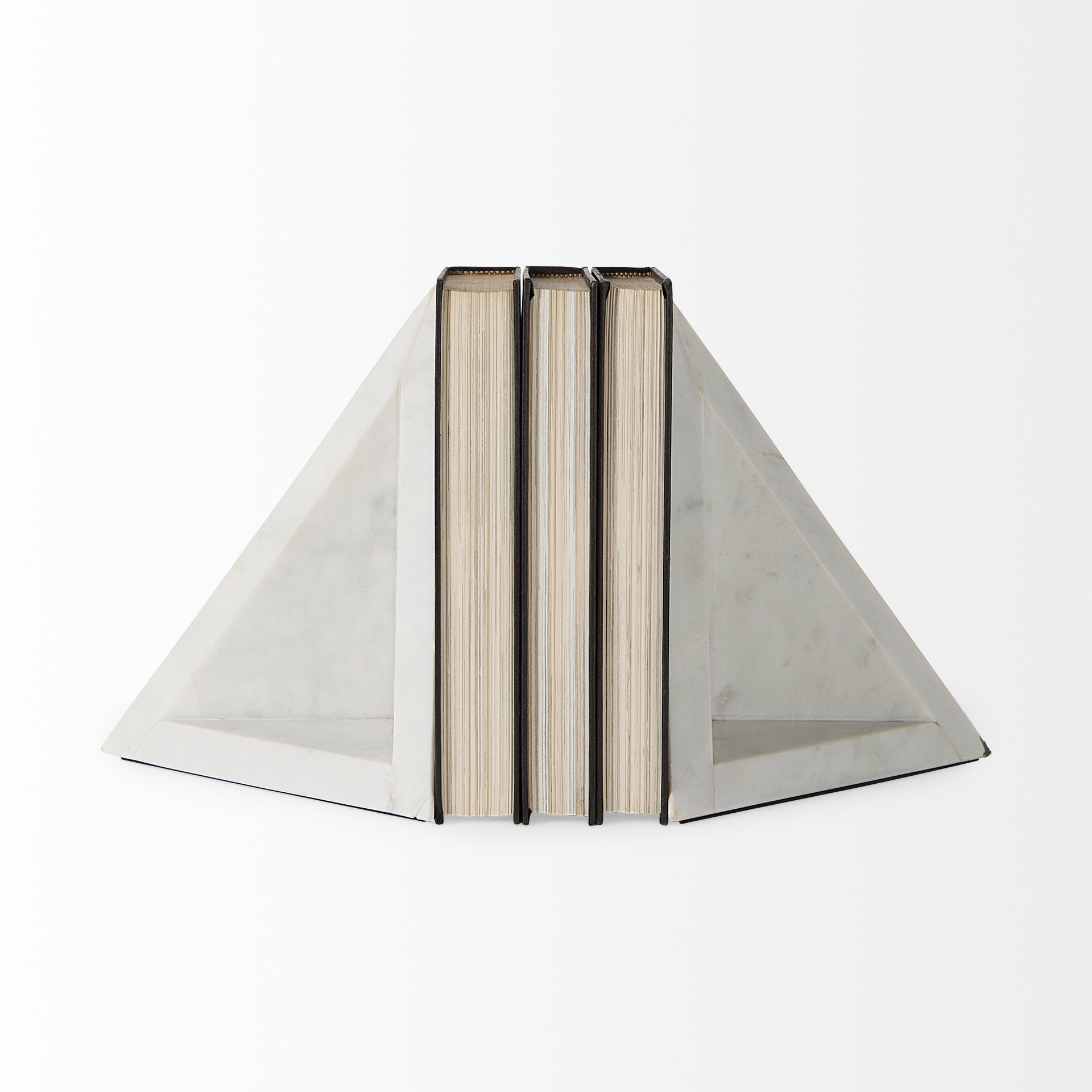 Sophia 8.0"L x 6.0"W x 7.0"H Marble Set Of Two Bookends - Central Designs